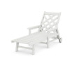 Country Living Wovendale Chaise with Arms and Wheels in White