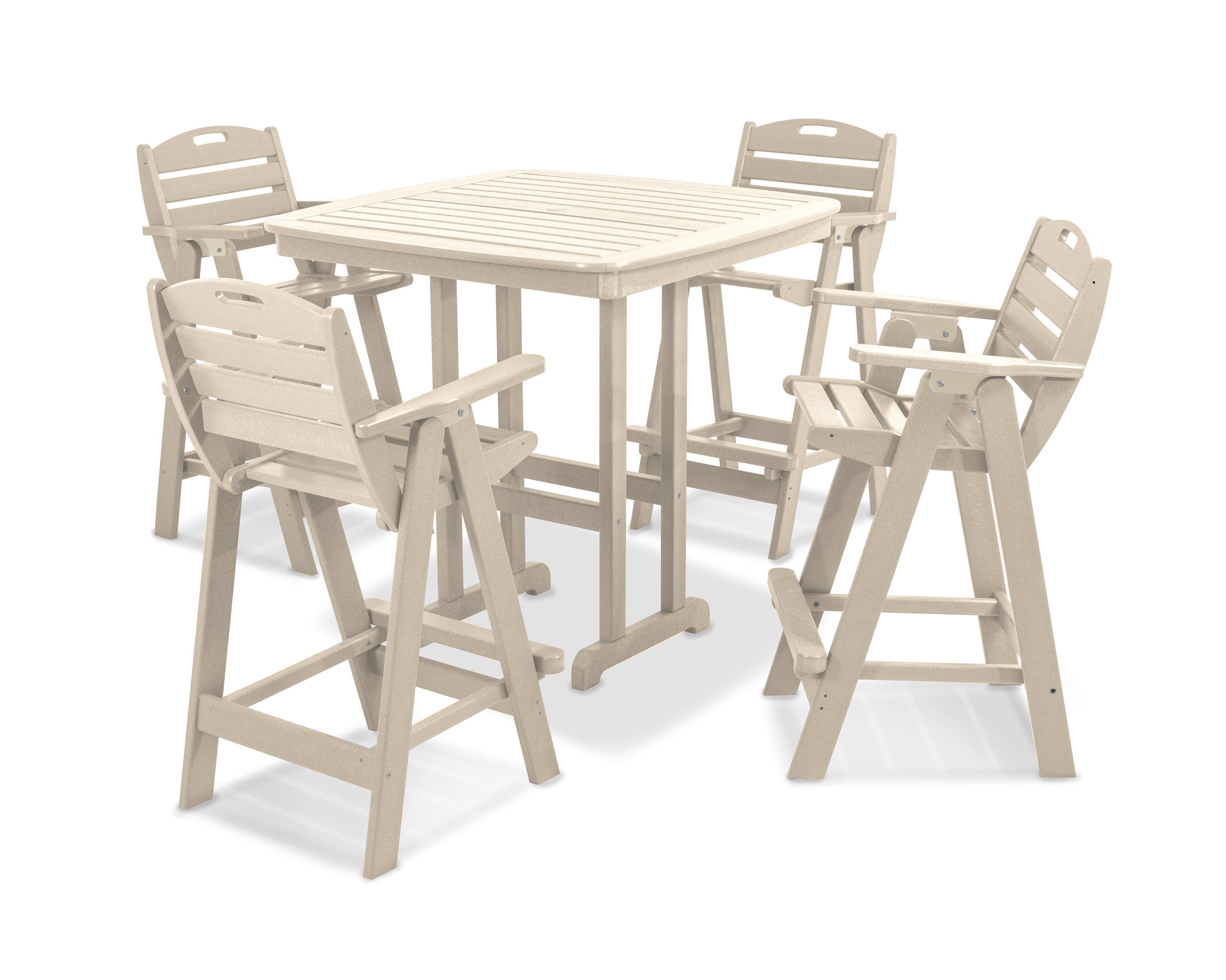 POLYWOOD® Nautical 5-Piece Bar Set in Sand