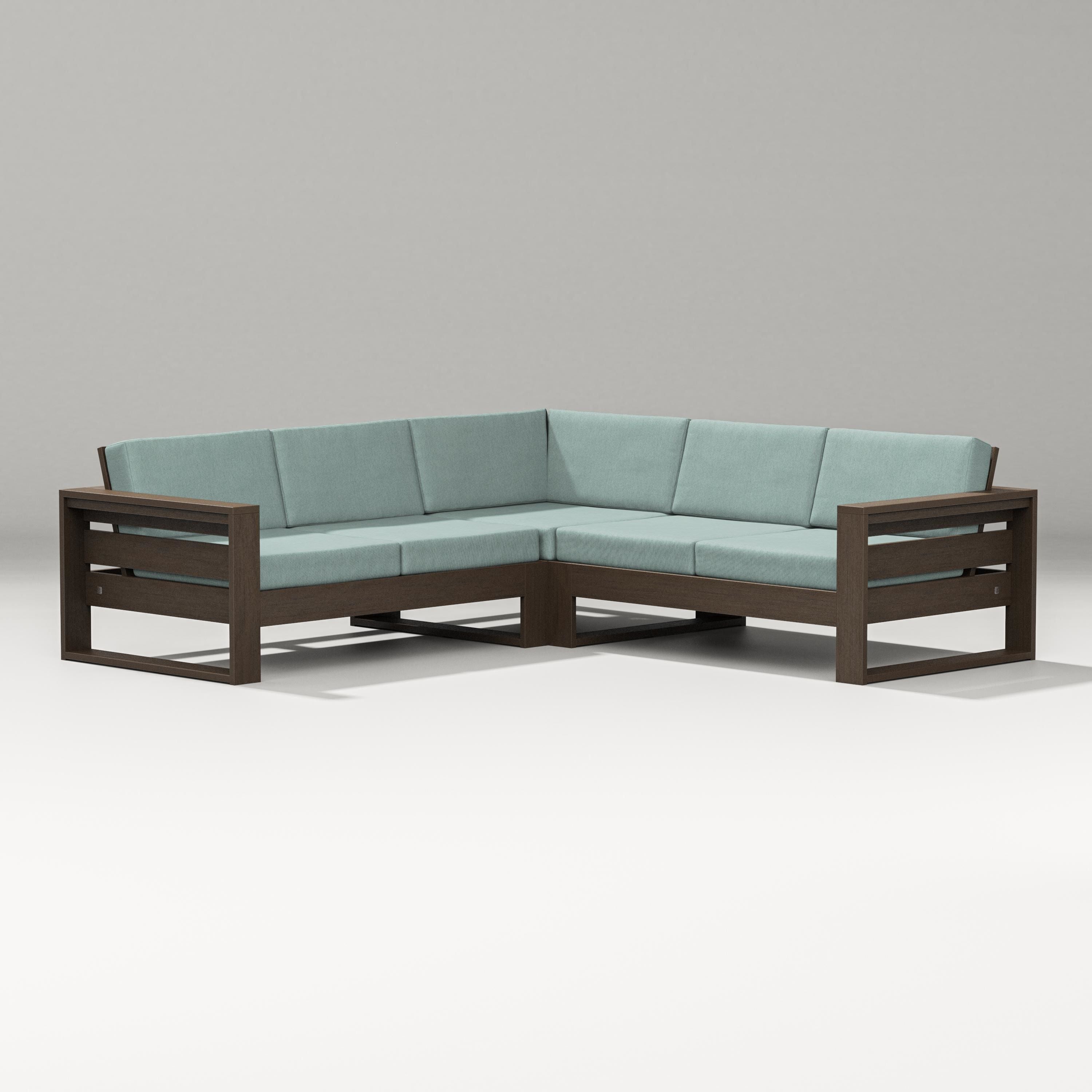 PW Designer Series Latitude Corner Sectional in Kona / Glacier Spa