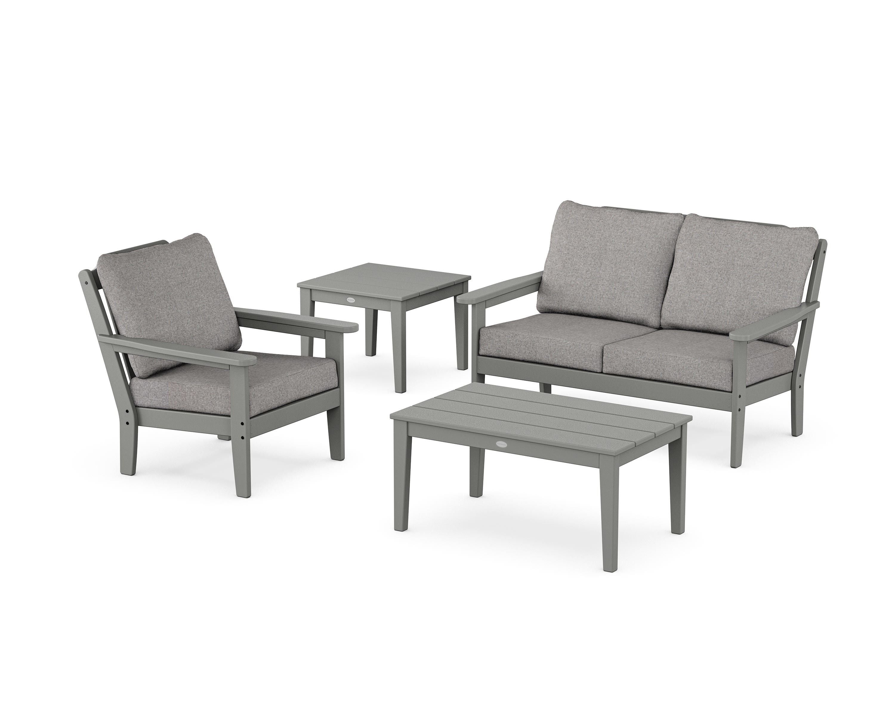 Country Living Wovendale 4-Piece Deep Seating Set in Slate Grey / Grey Mist