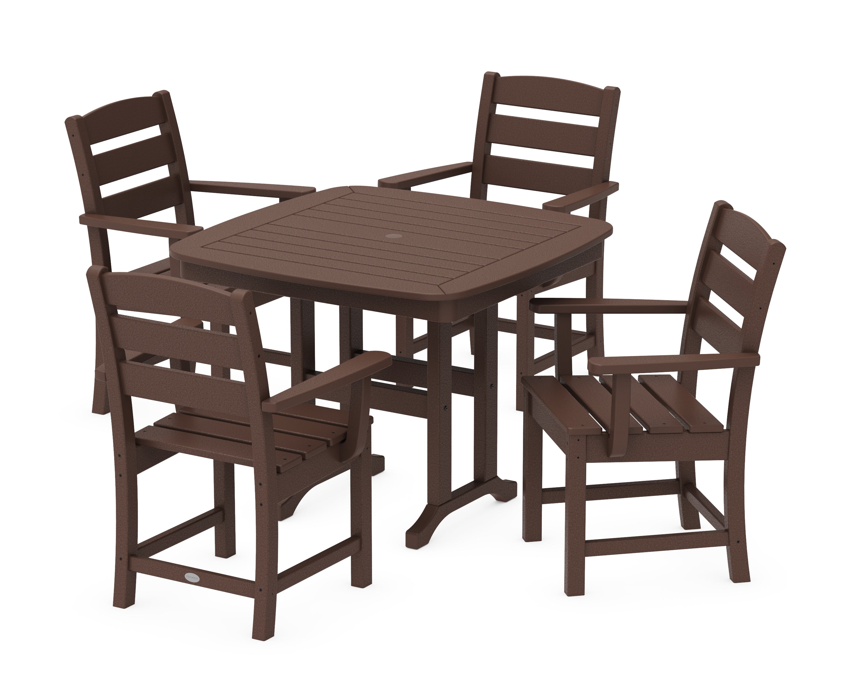 POLYWOOD Lakeside 5-Piece Dining Set in Mahogany