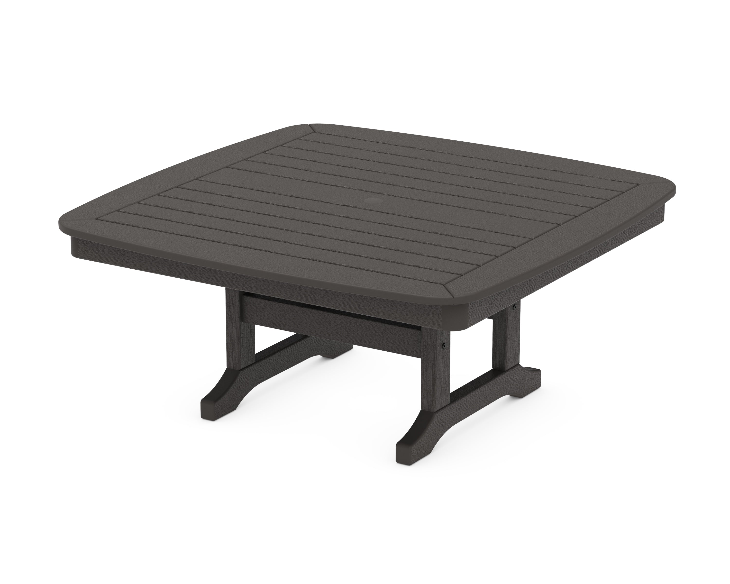POLYWOOD Nautical 44" Conversation Table in Vintage Coffee