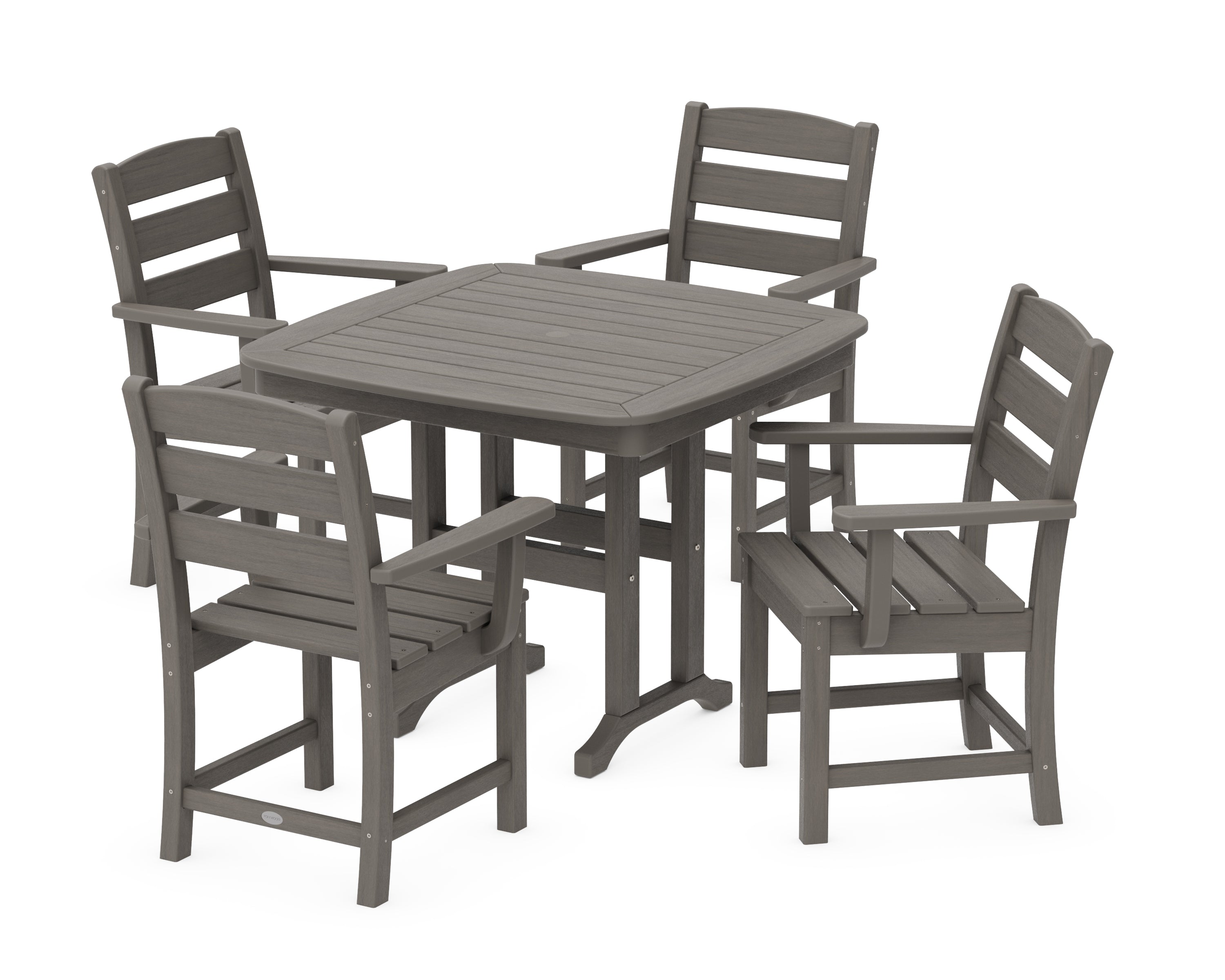 POLYWOOD Lakeside 5-Piece Dining Set in Driftwood