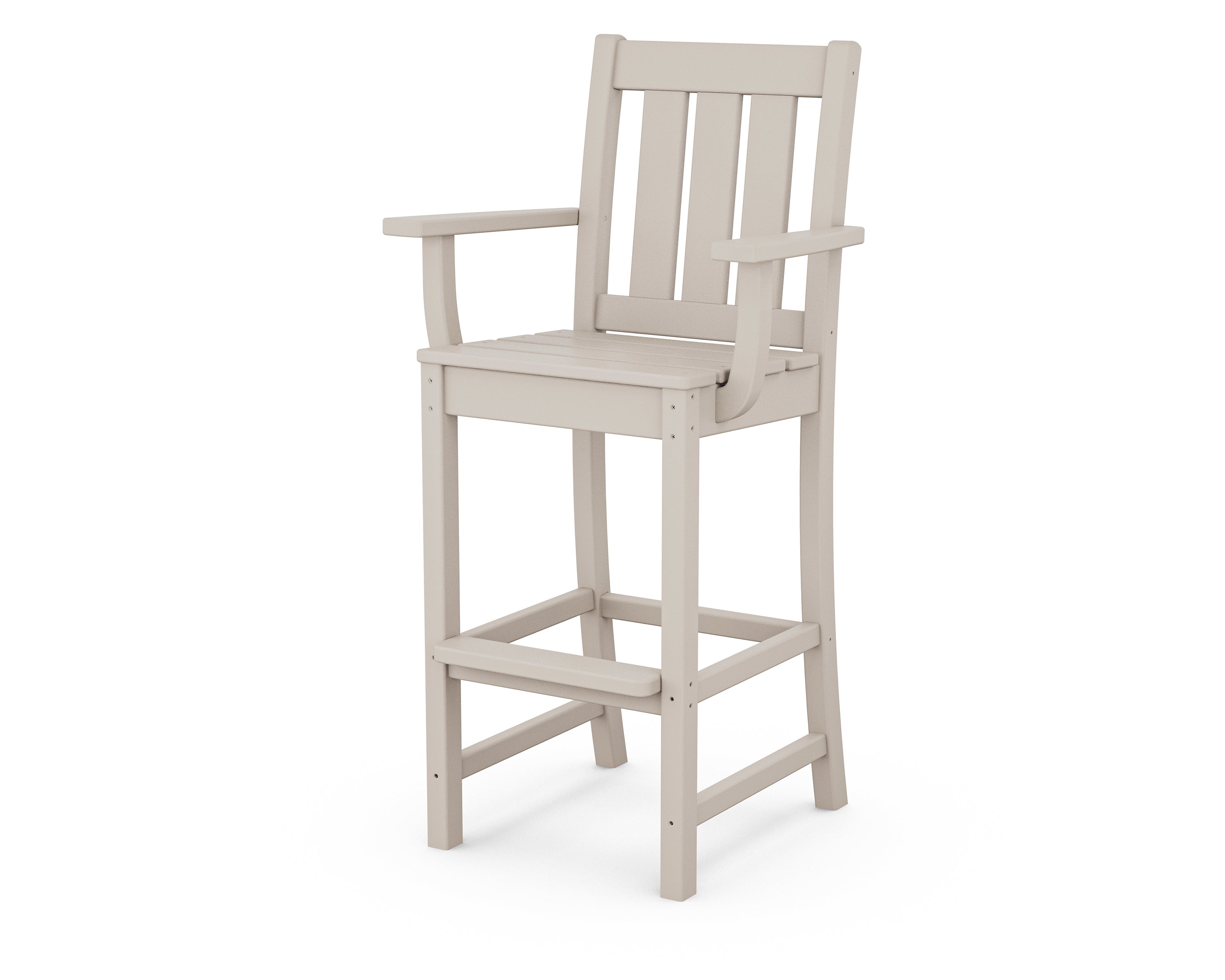 POLYWOOD Oxford Bar Arm Chair in Sand