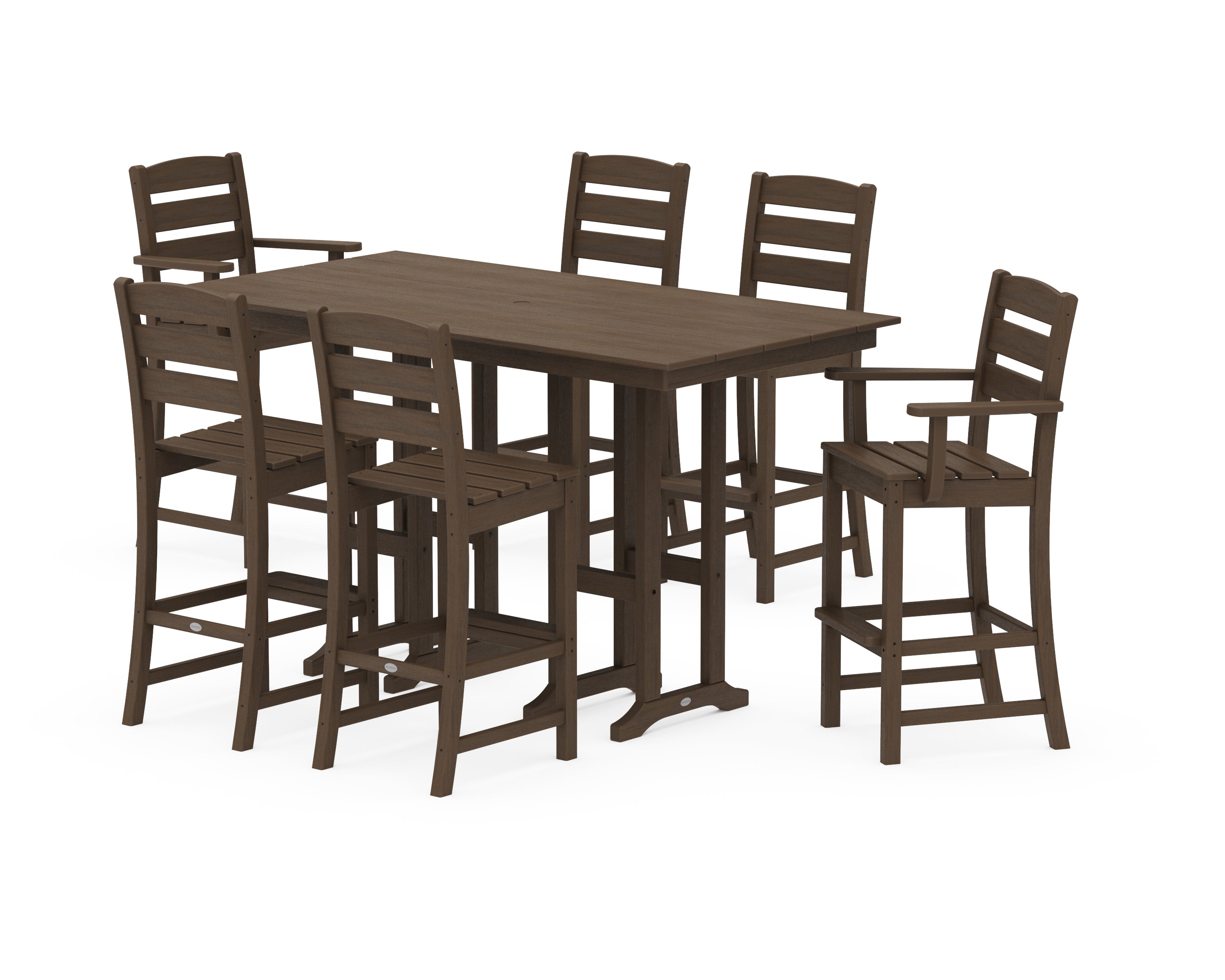 POLYWOOD Lakeside 7-Piece Bar Set in Kona