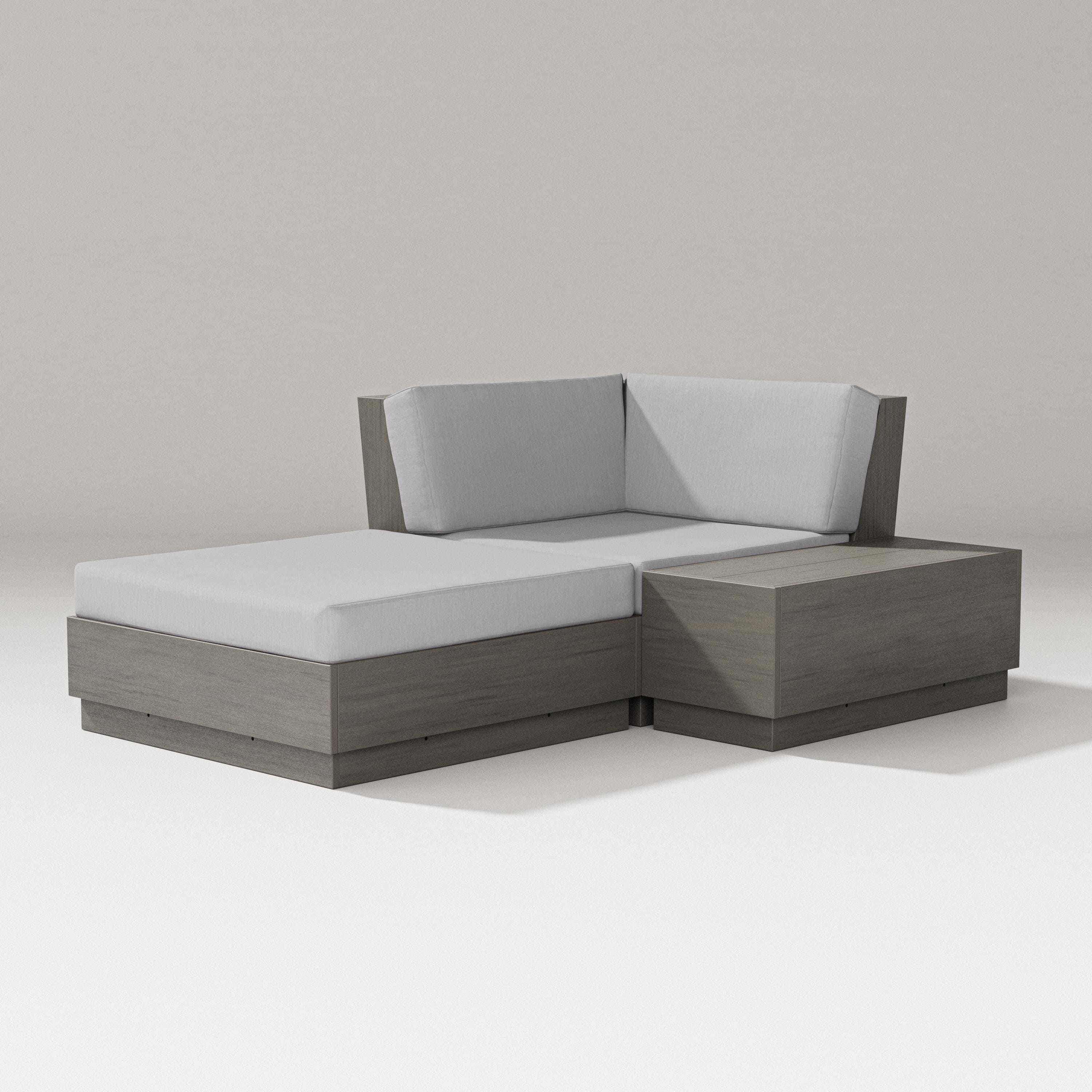 PW Designer Series Elevate Corner Chaise in Driftwood / Granite
