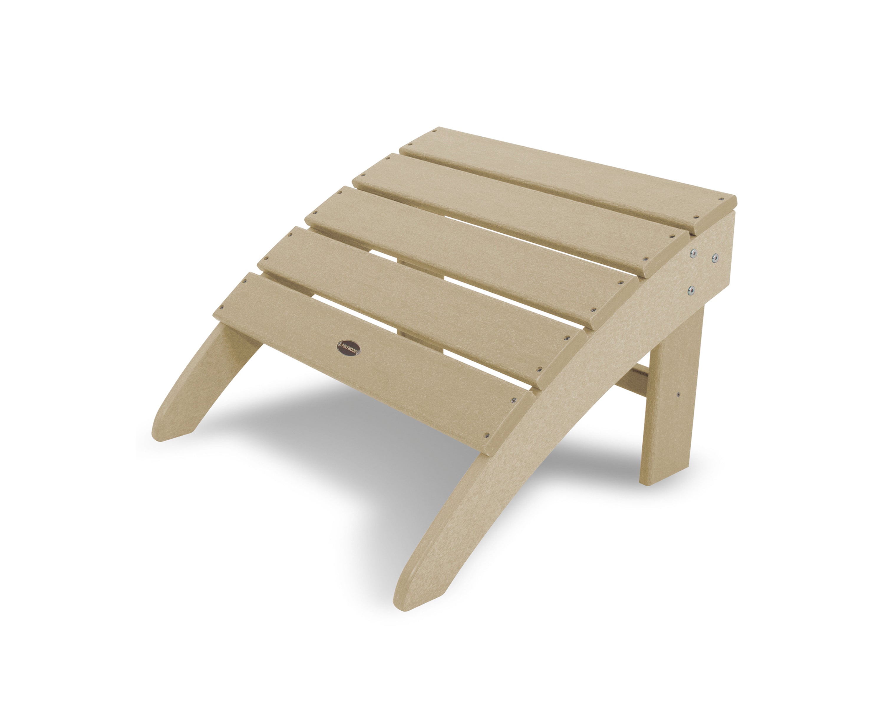 POLYWOOD South Beach Adirondack Ottoman in Sand