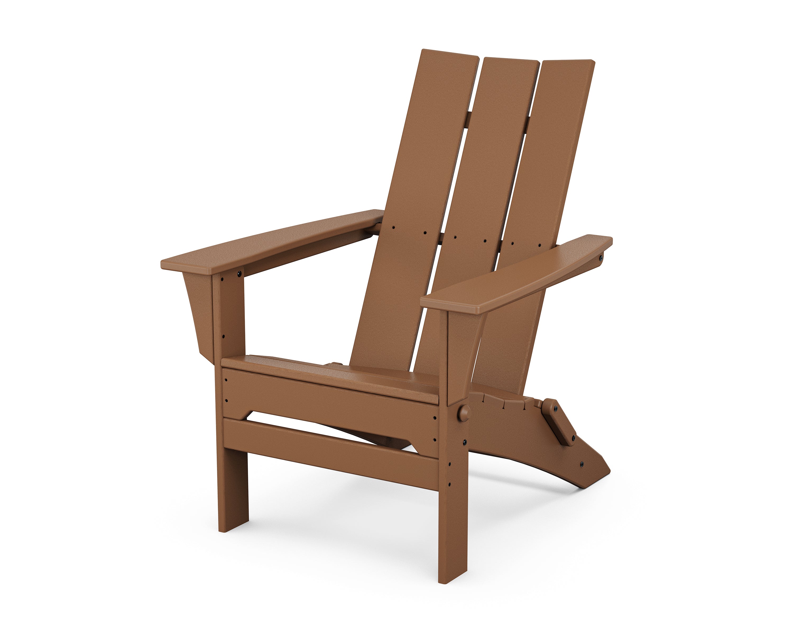 POLYWOOD Modern Folding Adirondack in Teak