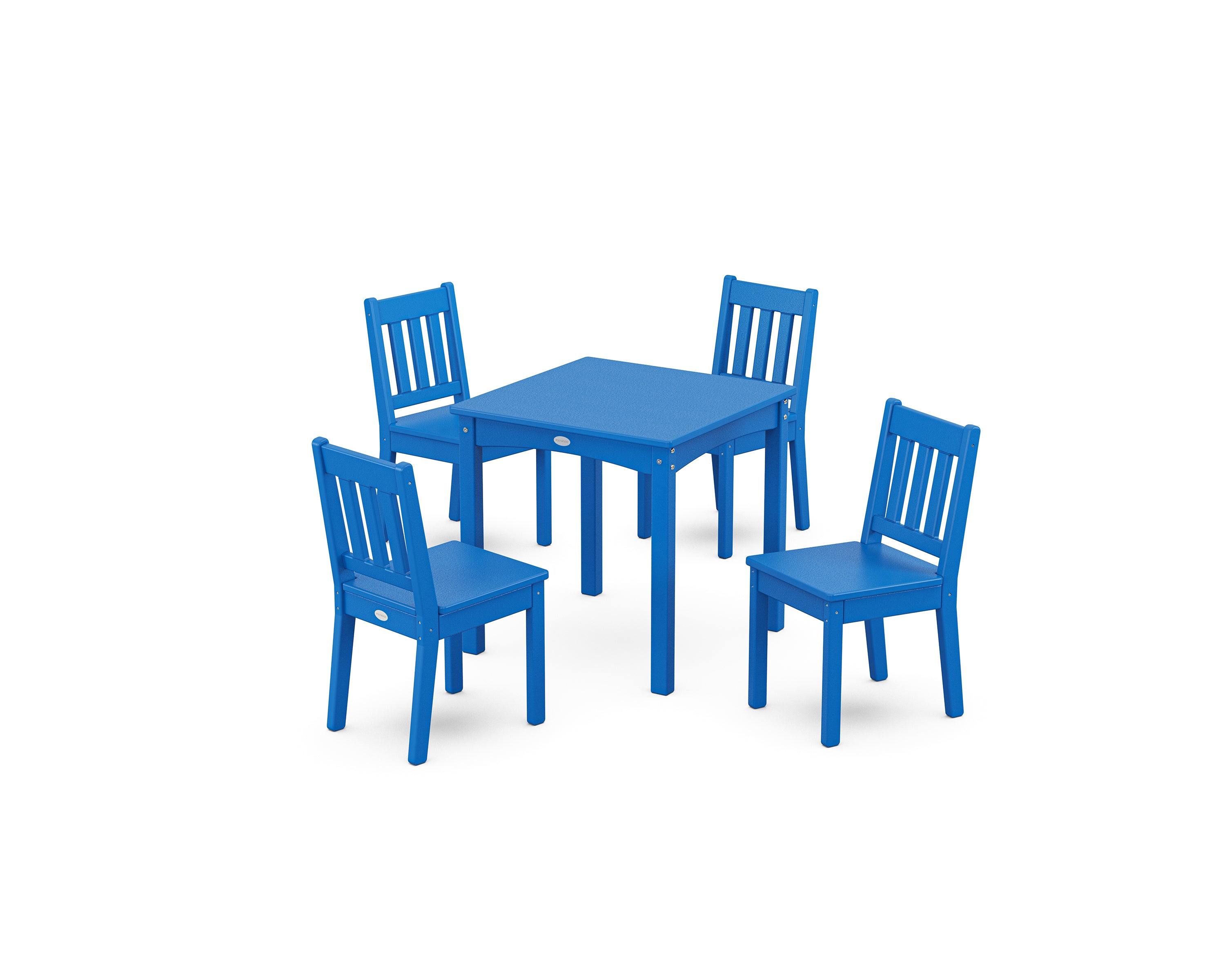 POLYWOOD Vineyard Kids 5-Piece Dining Set in Pacific Blue