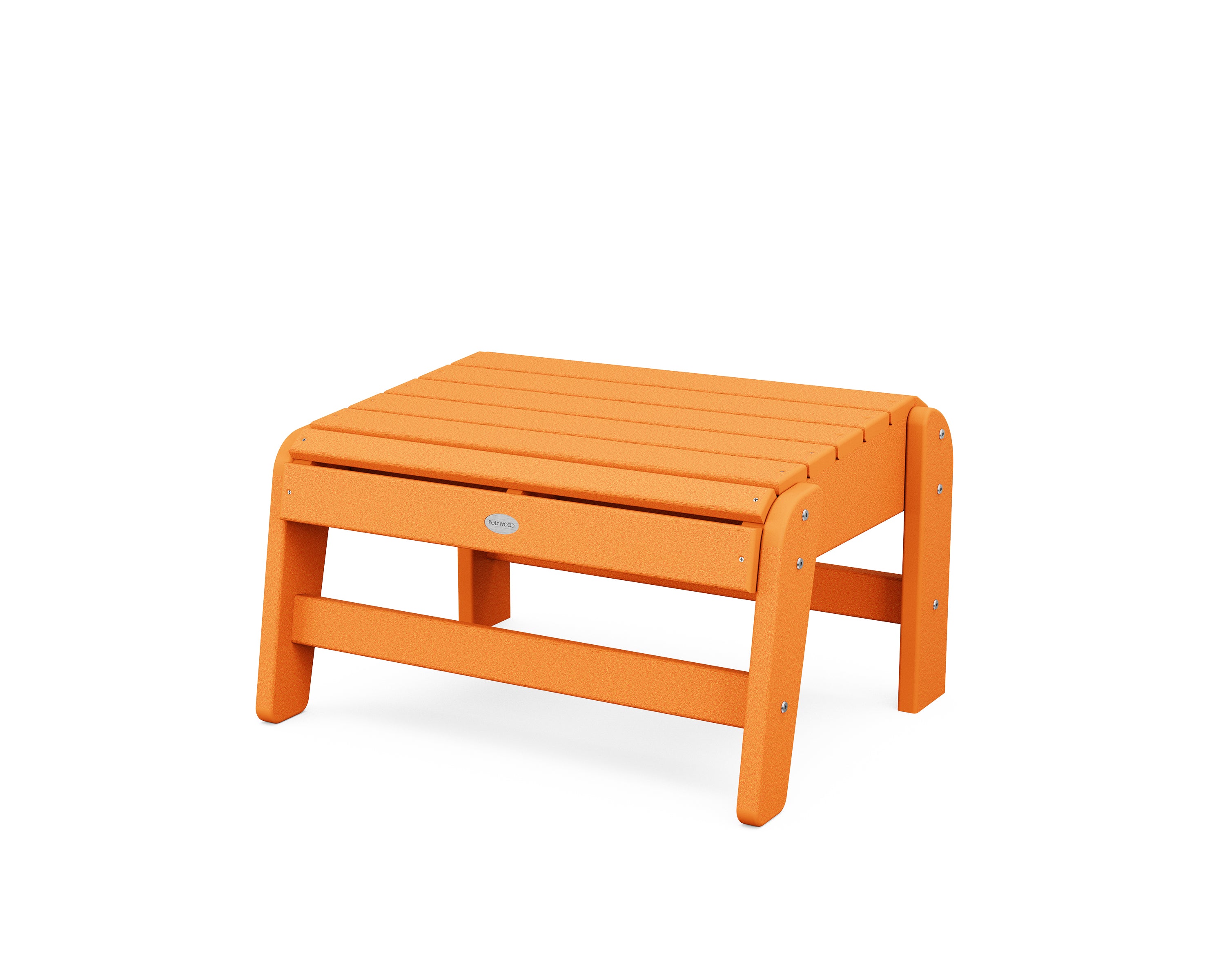 POLYWOOD Grand Adirondack Ottoman in Tangerine
