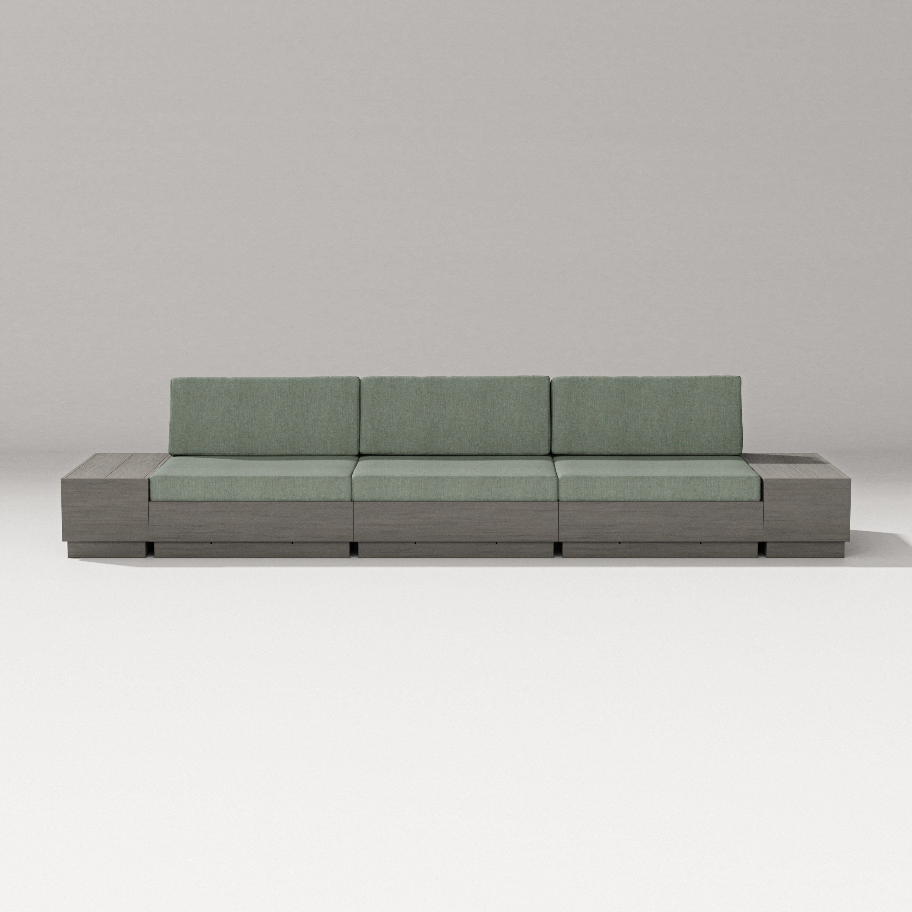 PW Designer Series Elevate Straight Sectional in Driftwood / Cast Sage