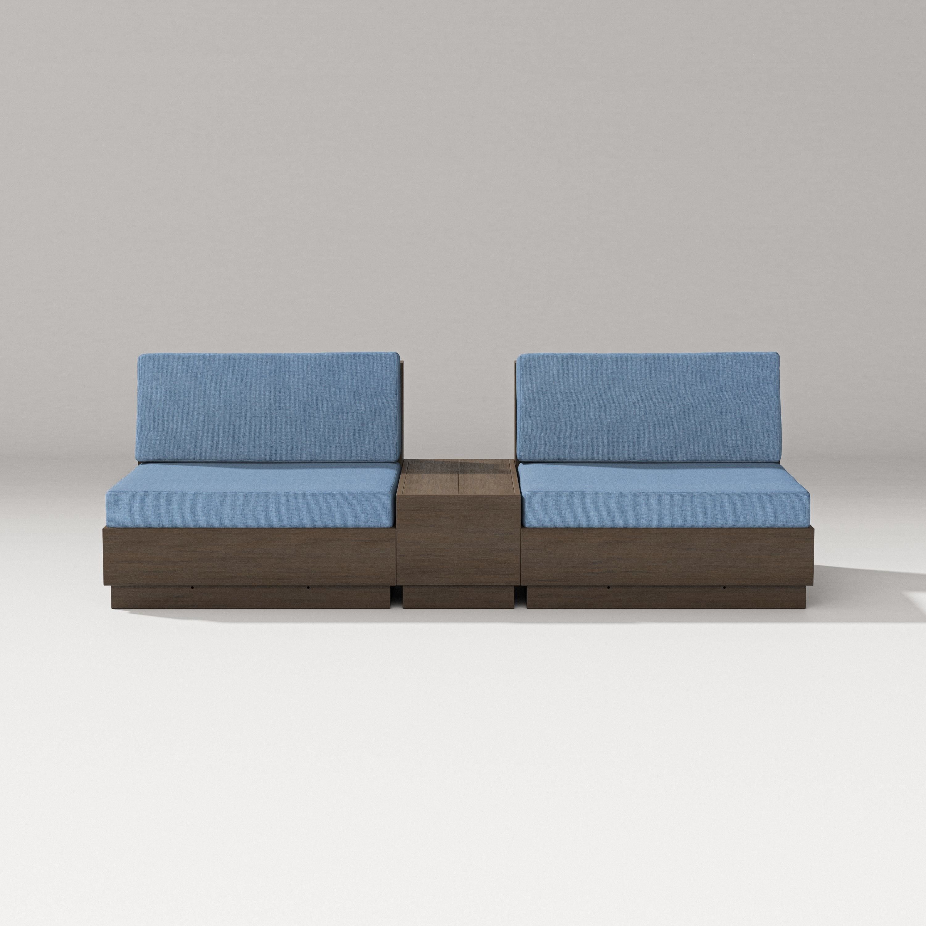 PW Designer Series Elevate Lounge Chair Set in Kona / Sky Blue