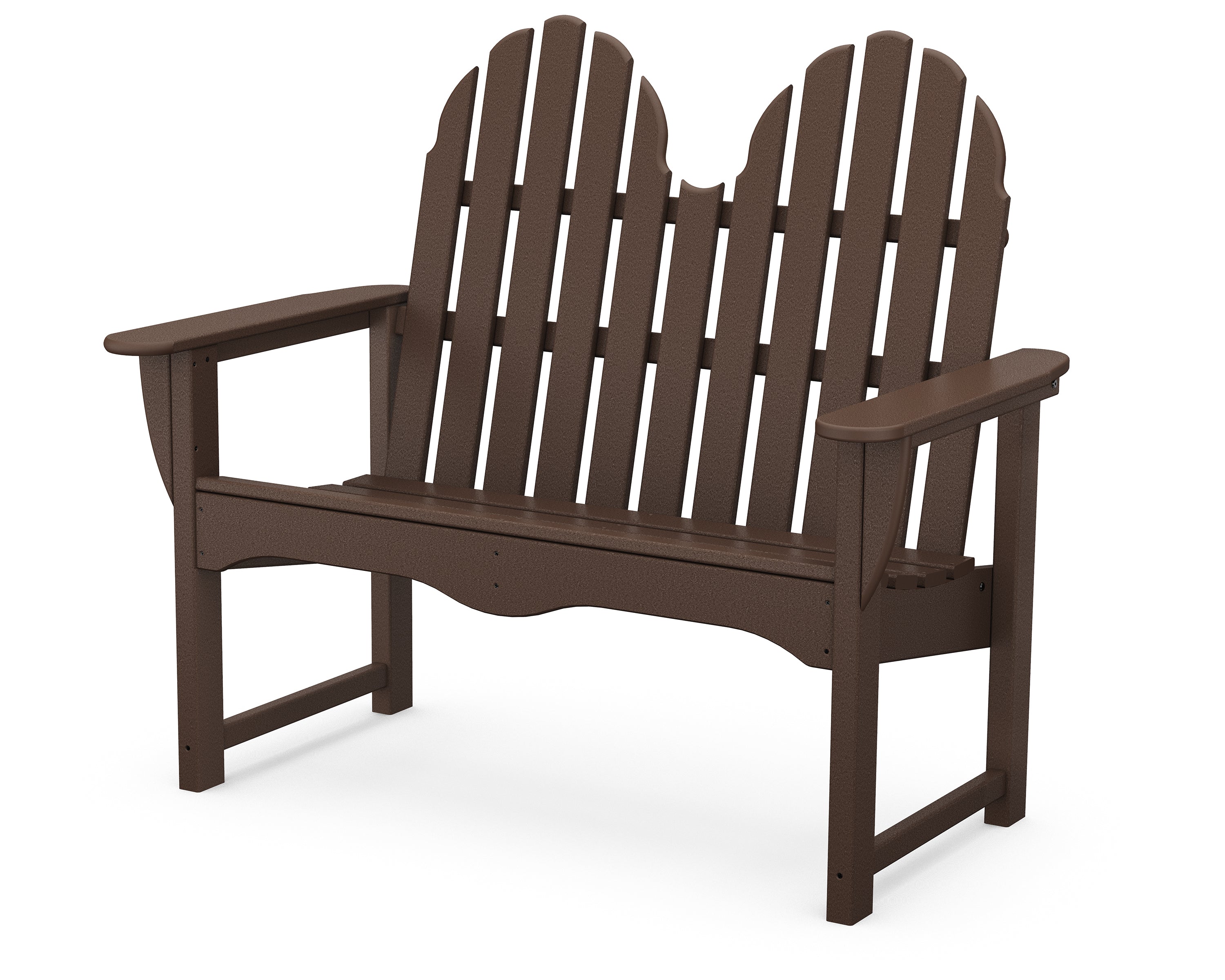 POLYWOOD® Classic Adirondack 48" Bench in Mahogany