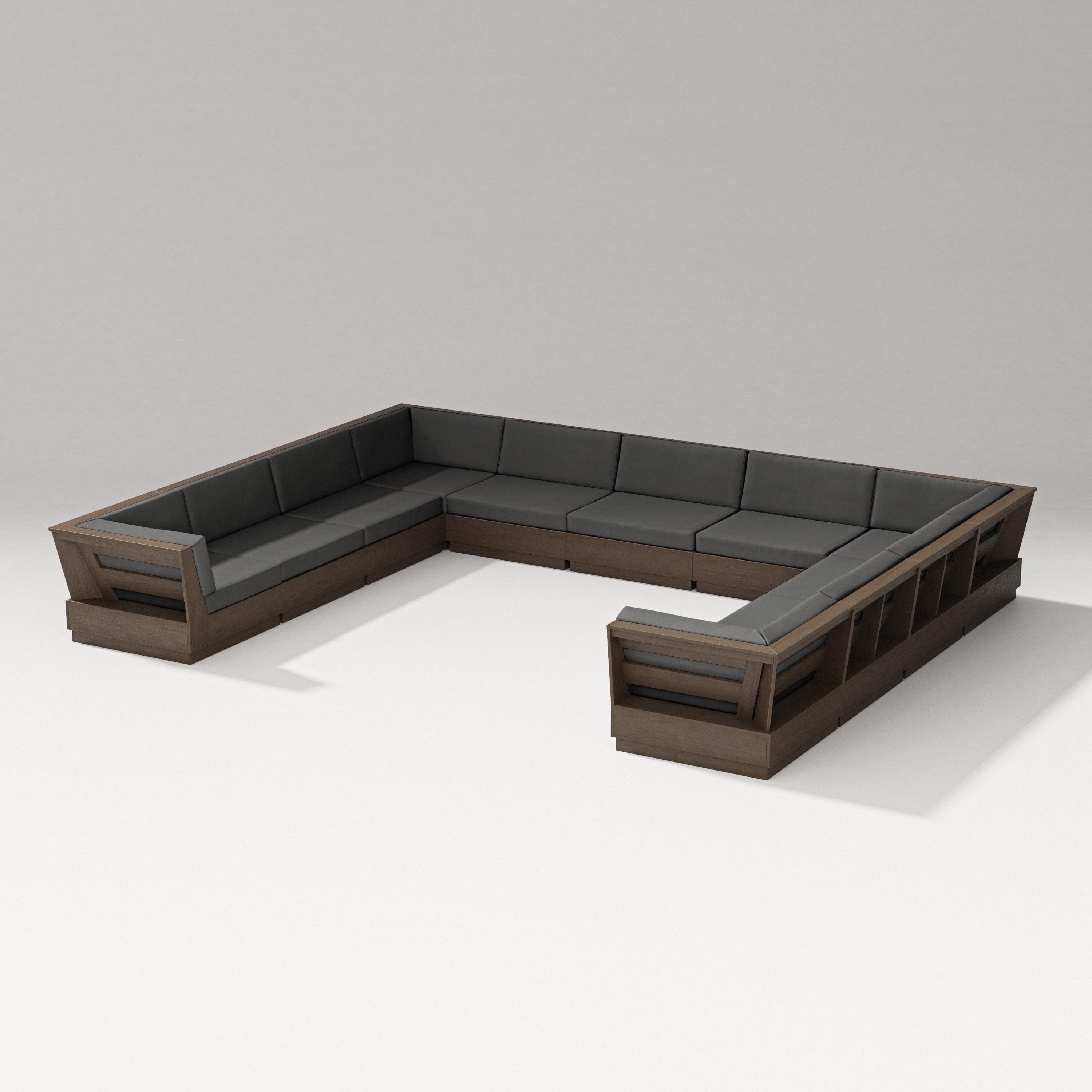 PW Designer Series Elevate Large U-Shaped Sectional in Kona / Spectrum Carbon