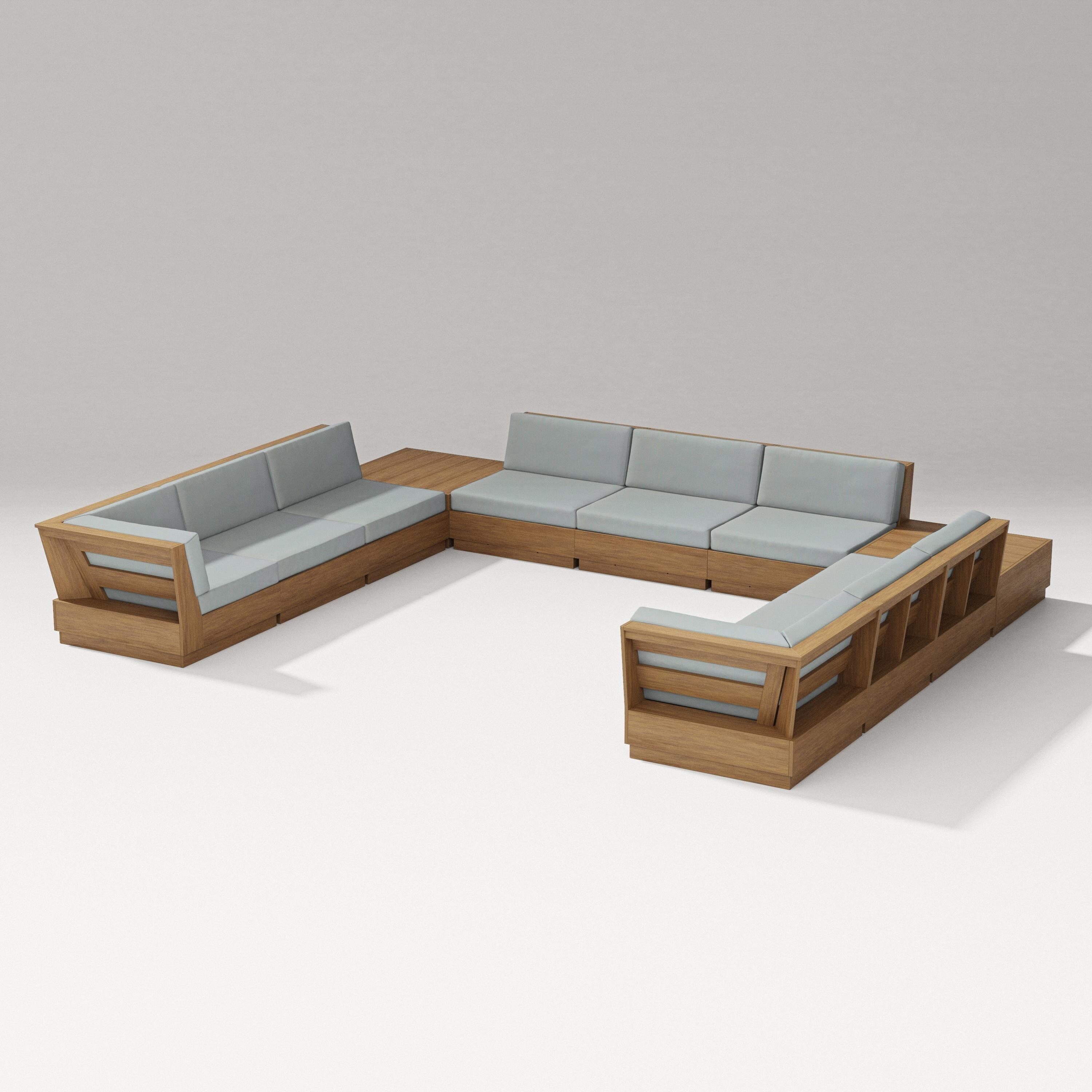 PW Designer Series Elevate 11-Piece U-Shaped Sofa Sectional in Natural / Spa