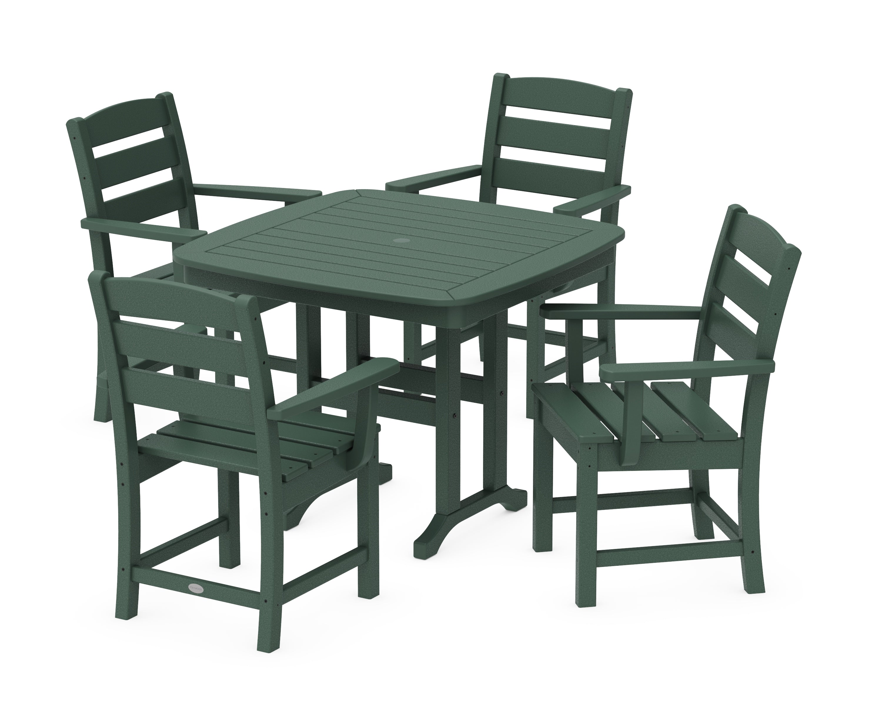 POLYWOOD Lakeside 5-Piece Dining Set in Green