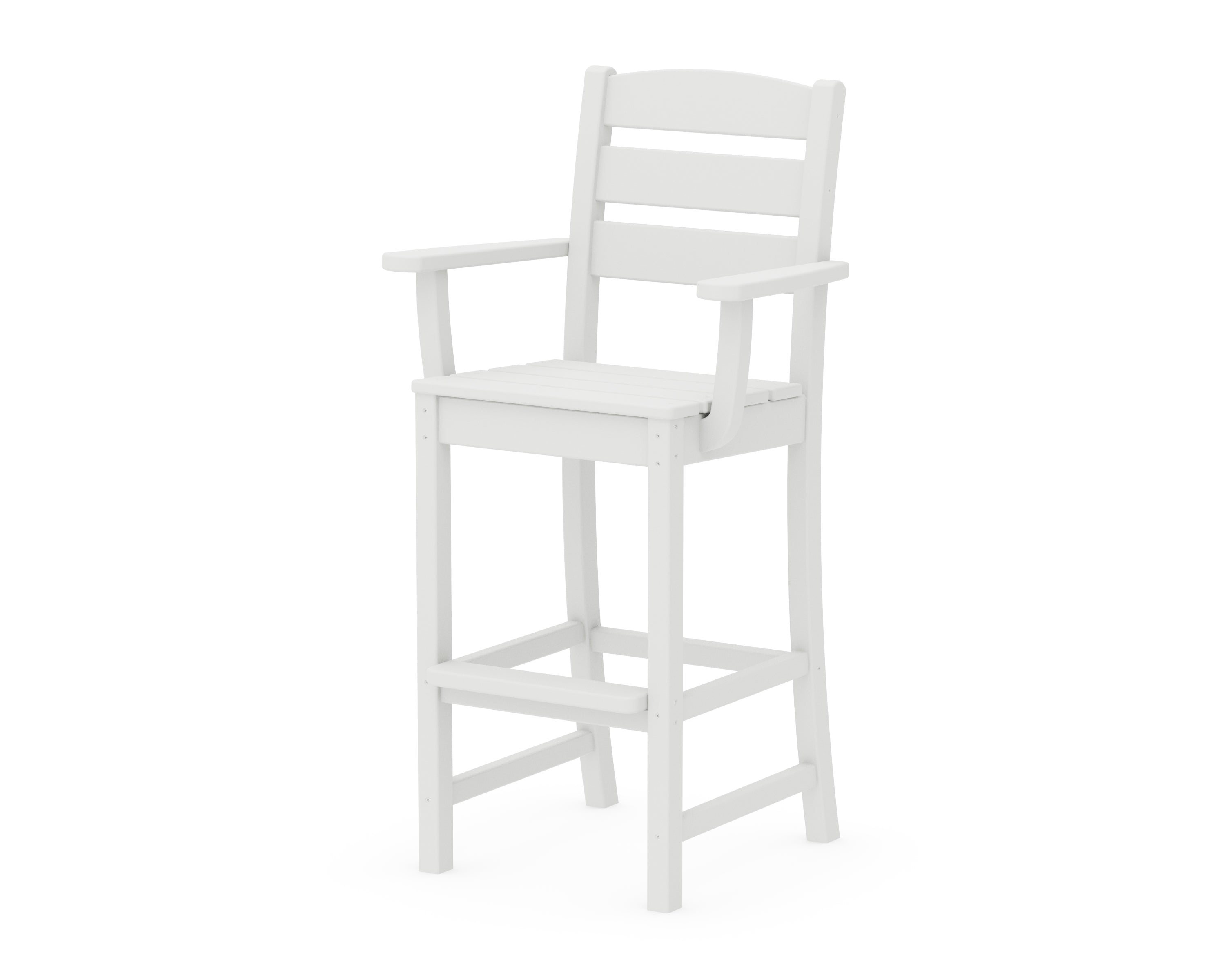 POLYWOOD Lakeside Bar Arm Chair in White