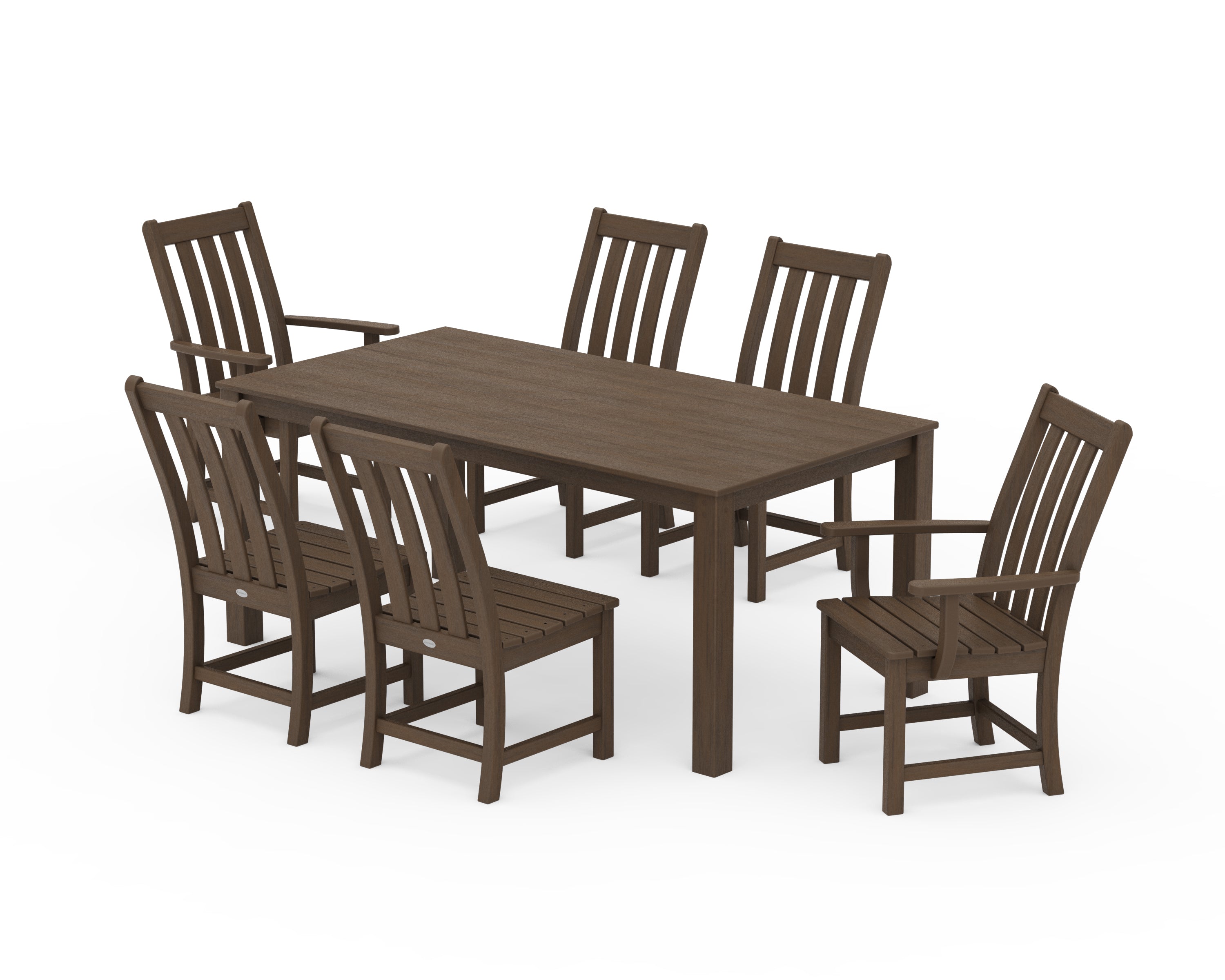 POLYWOOD Vineyard 7-Piece Parsons Dining Set in Kona