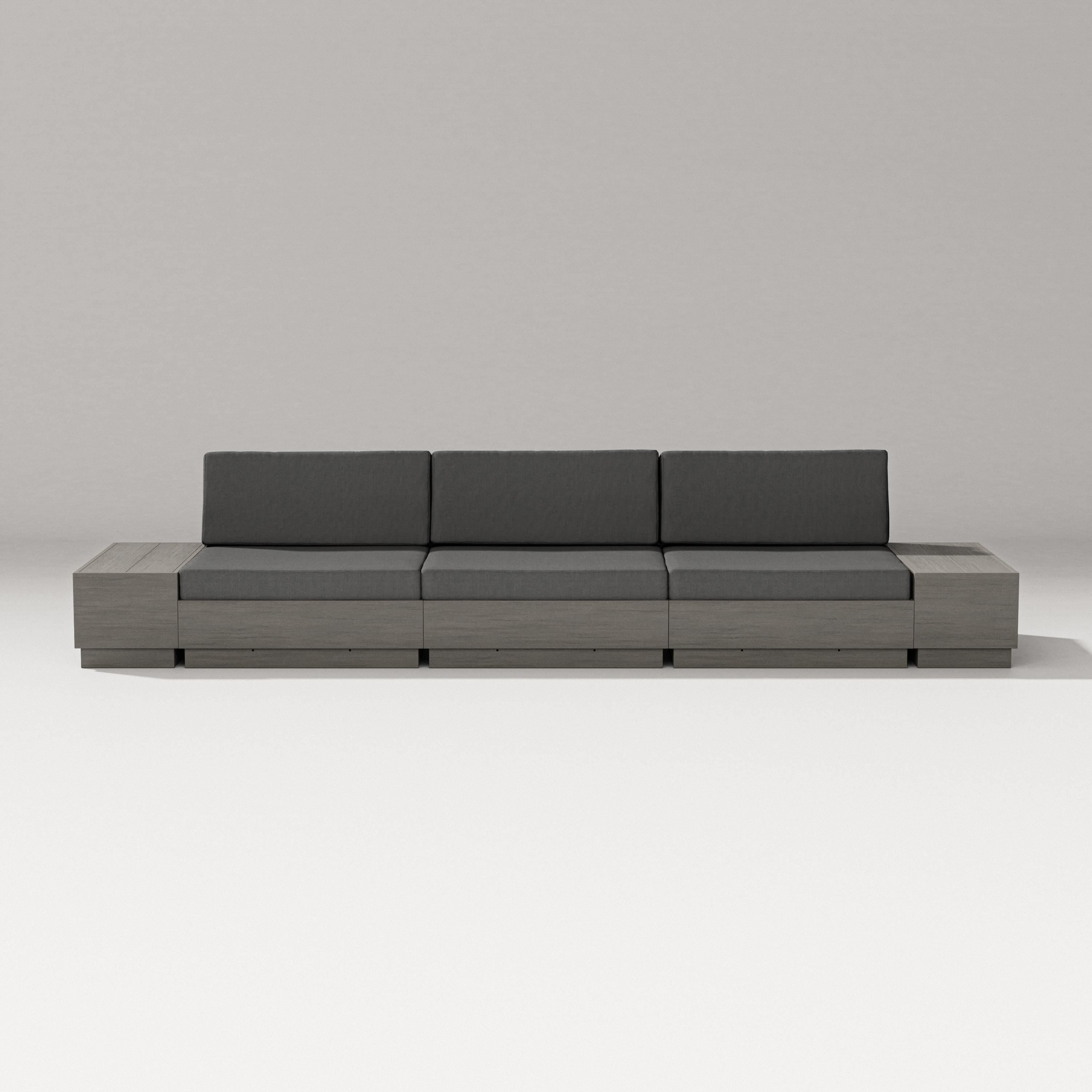 PW Designer Series Elevate Straight Sectional in Driftwood / Spectrum Carbon