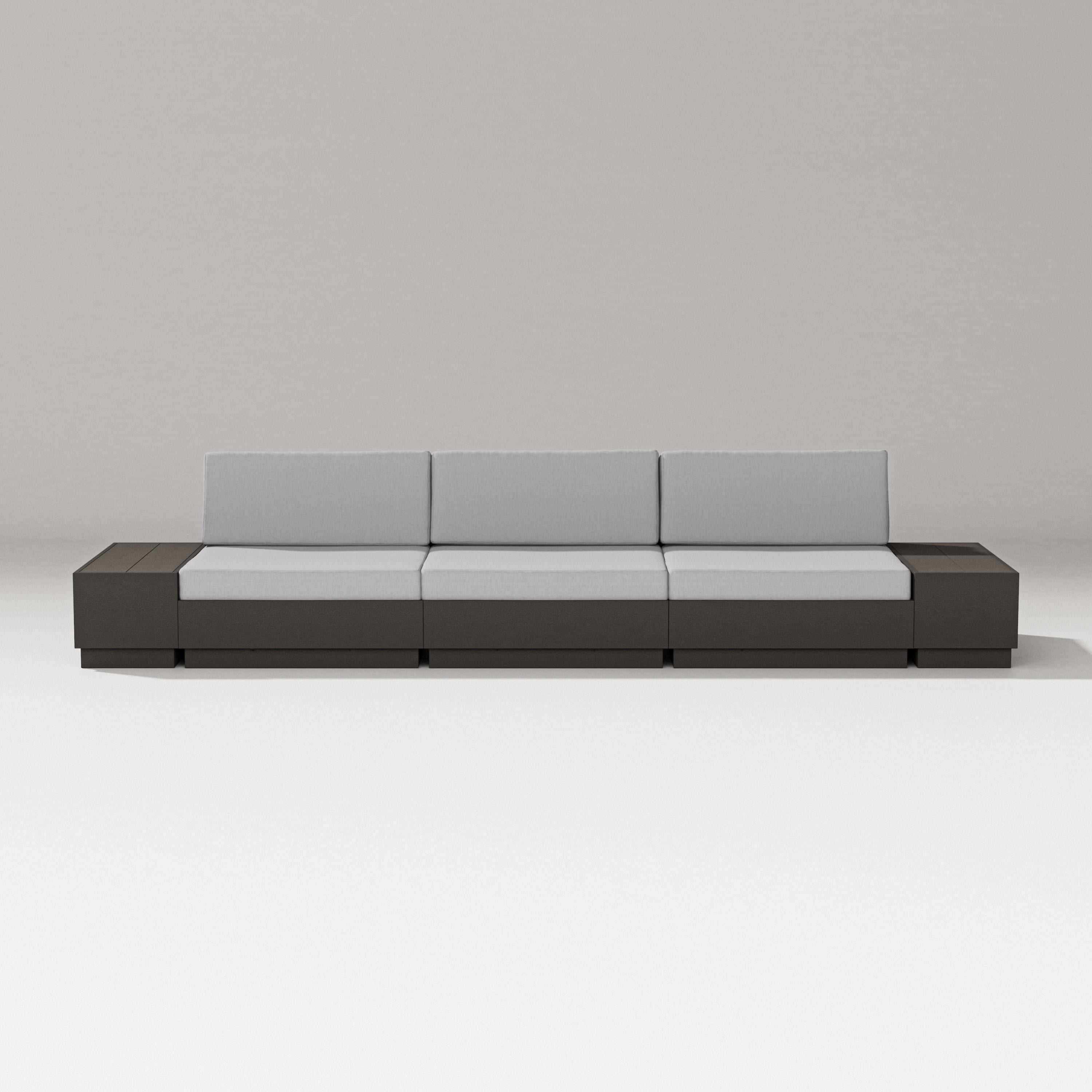PW Designer Series Elevate Straight Sectional in Vintage Coffee / Granite
