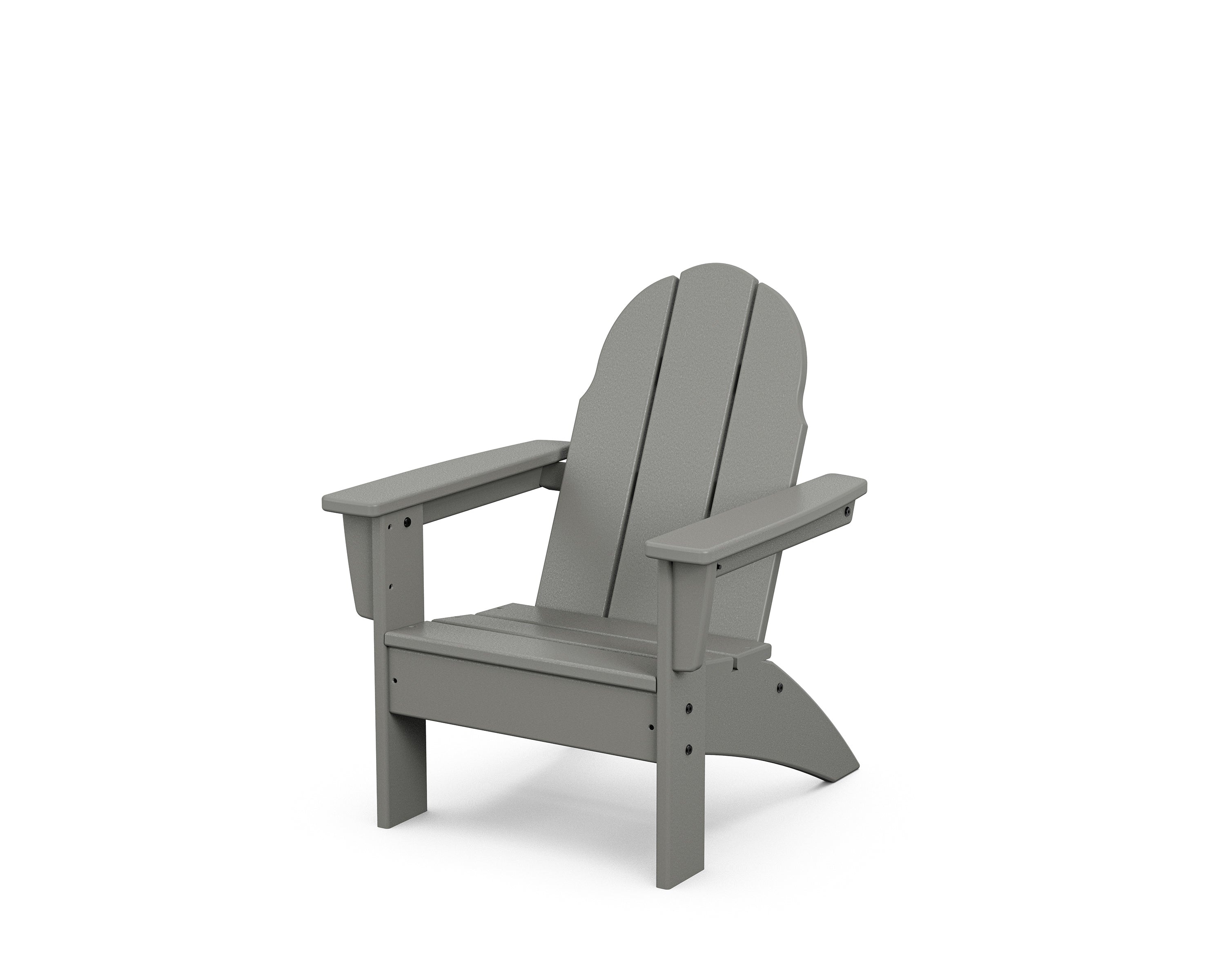 POLYWOOD Kids Vineyard Adirondack Chair in Slate Grey