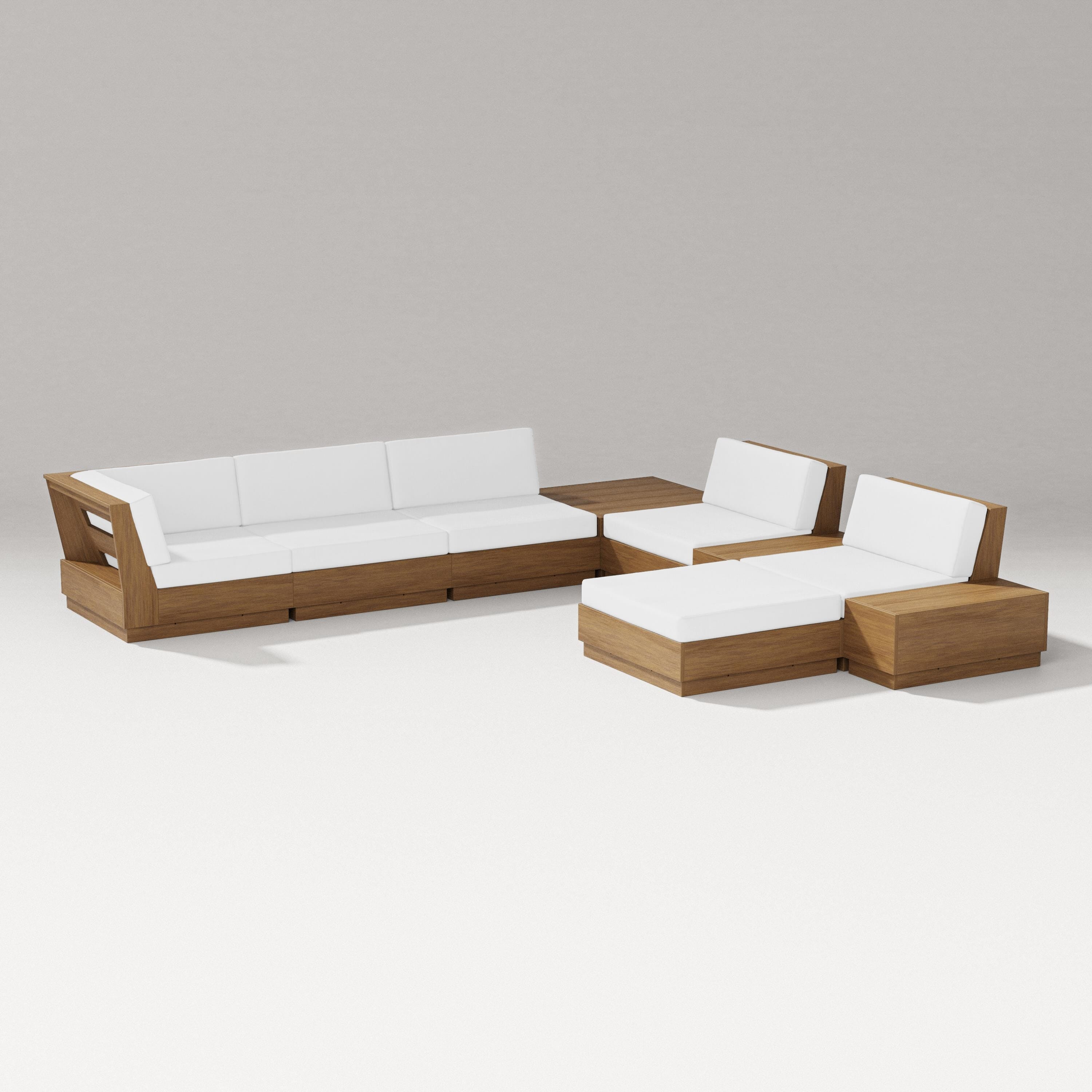 PW Designer Series Elevate 9-Piece Conversation Sectional in Natural / Natural