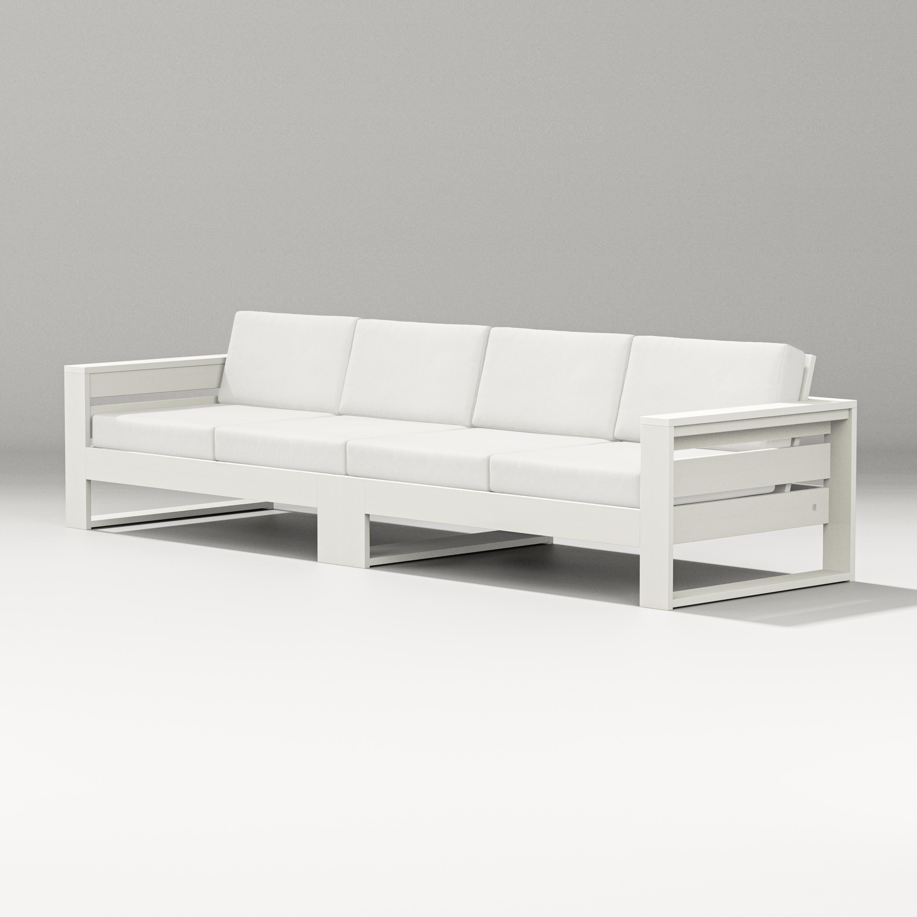 PW Designer Series Latitude Straight Sectional in Vintage White / Natural Linen