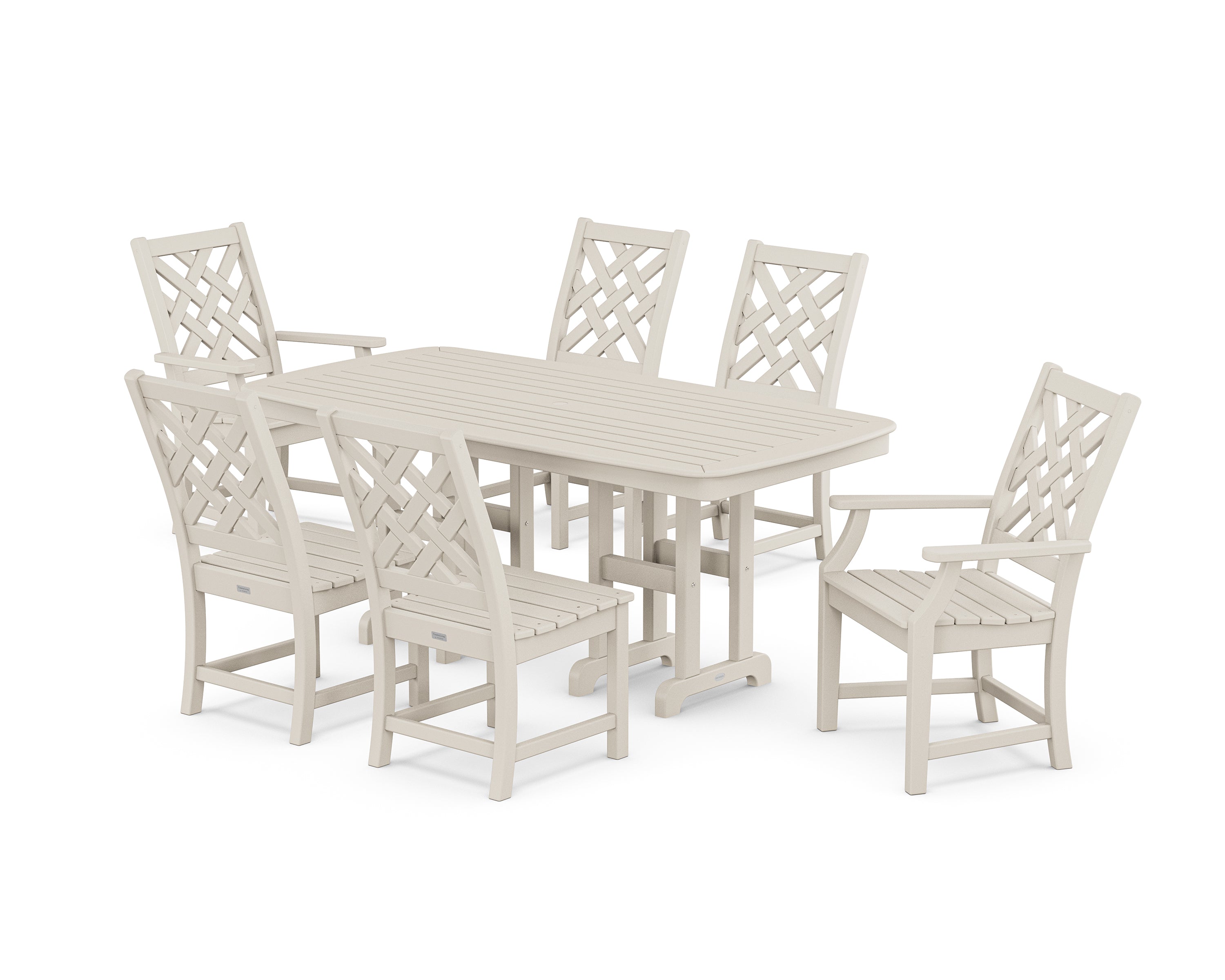Country Living Wovendale 7-Piece Dining Set in Sand