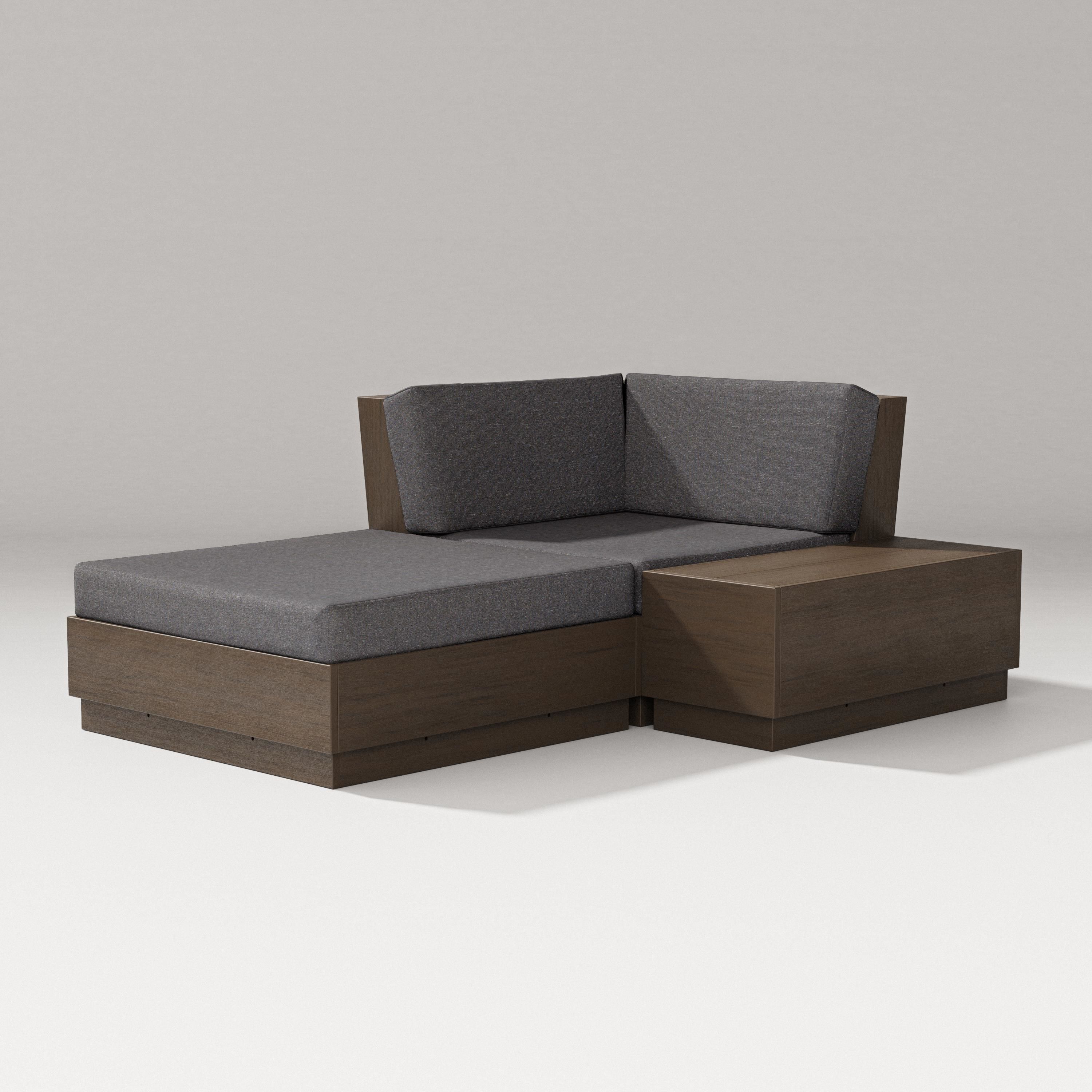 PW Designer Series Elevate Corner Chaise in Kona / Ash Charcoal