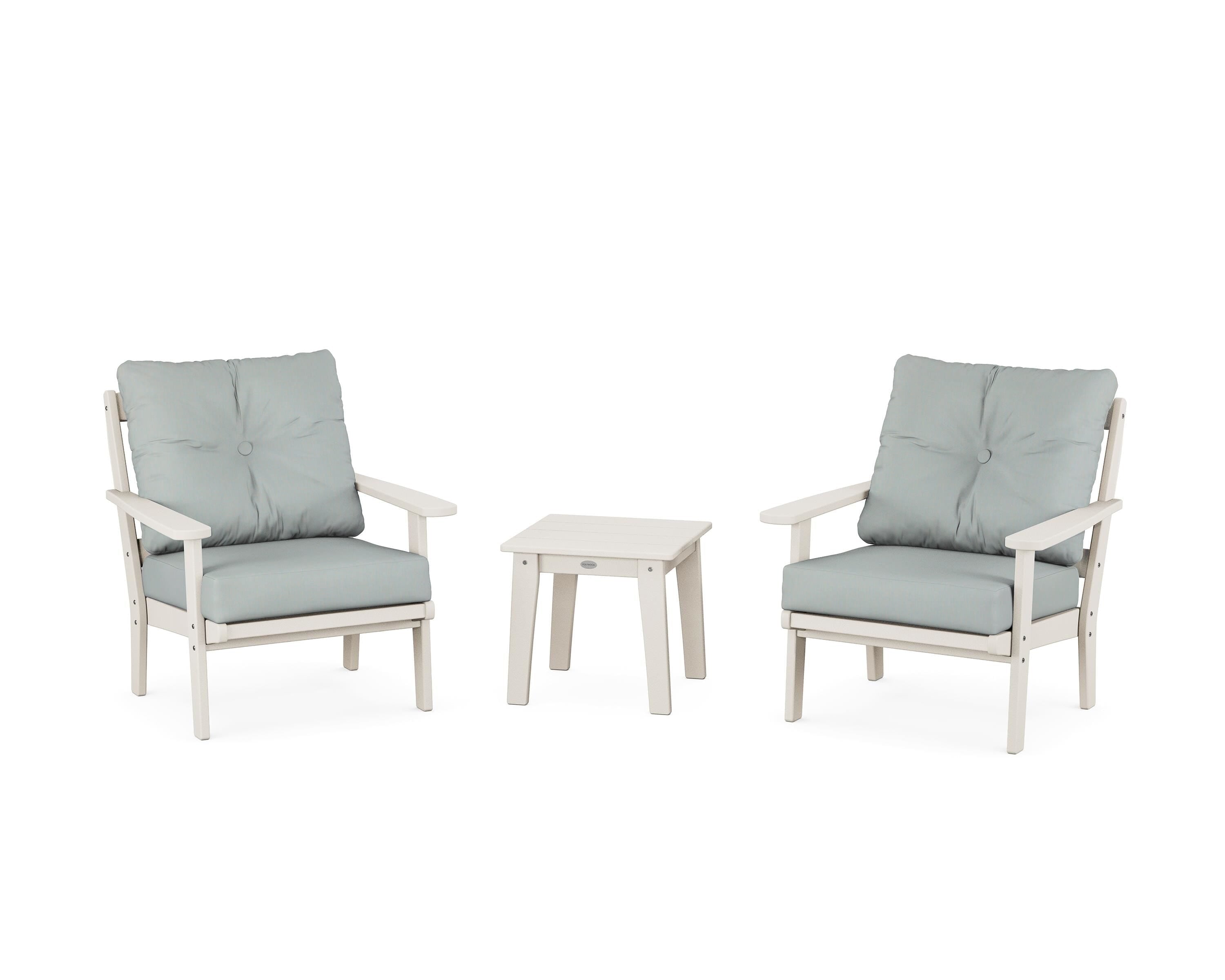 POLYWOOD Mission 3-Piece Deep Seating Set in Sand / Spa