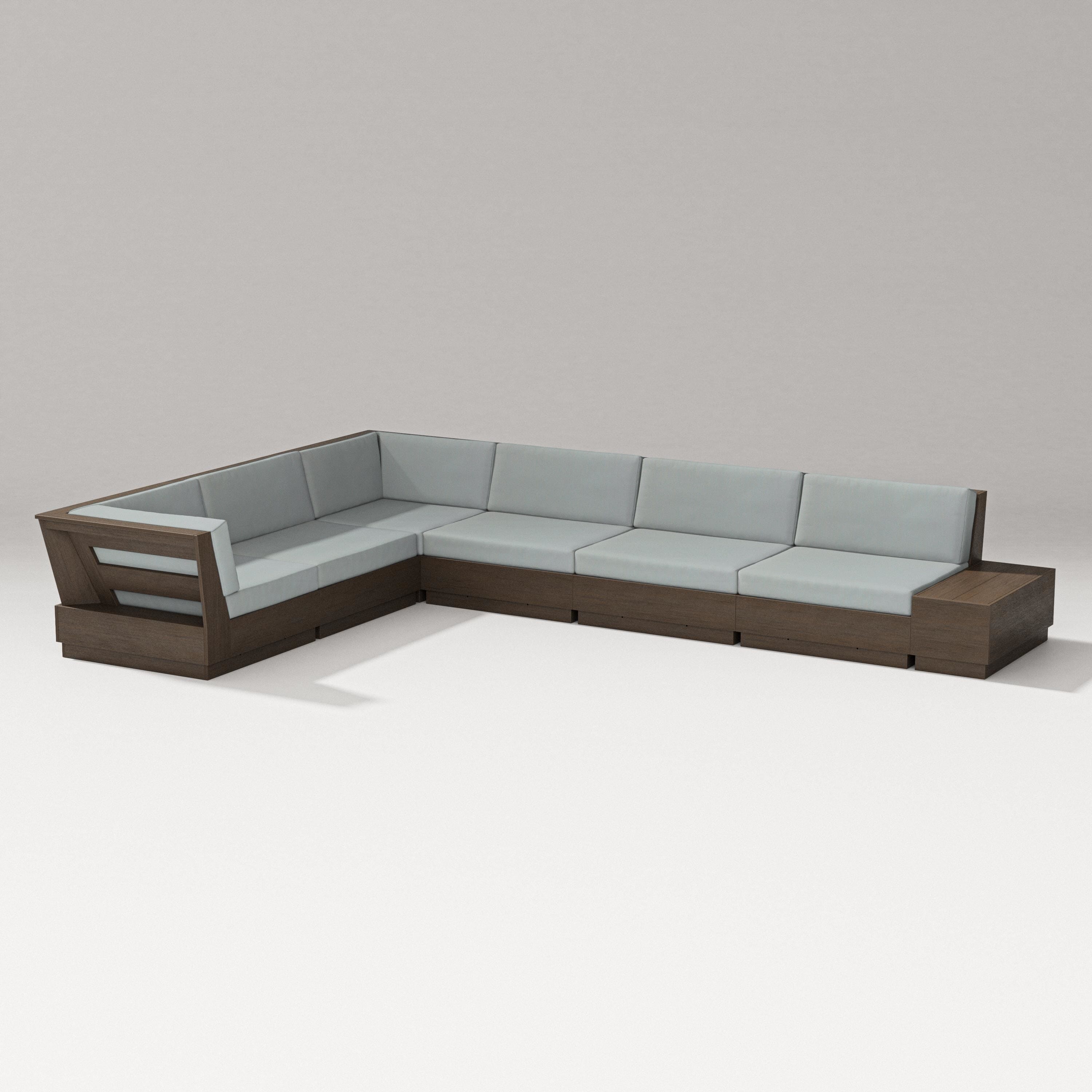 PW Designer Series Elevate 7-Piece Corner Sectional in Kona / Spa