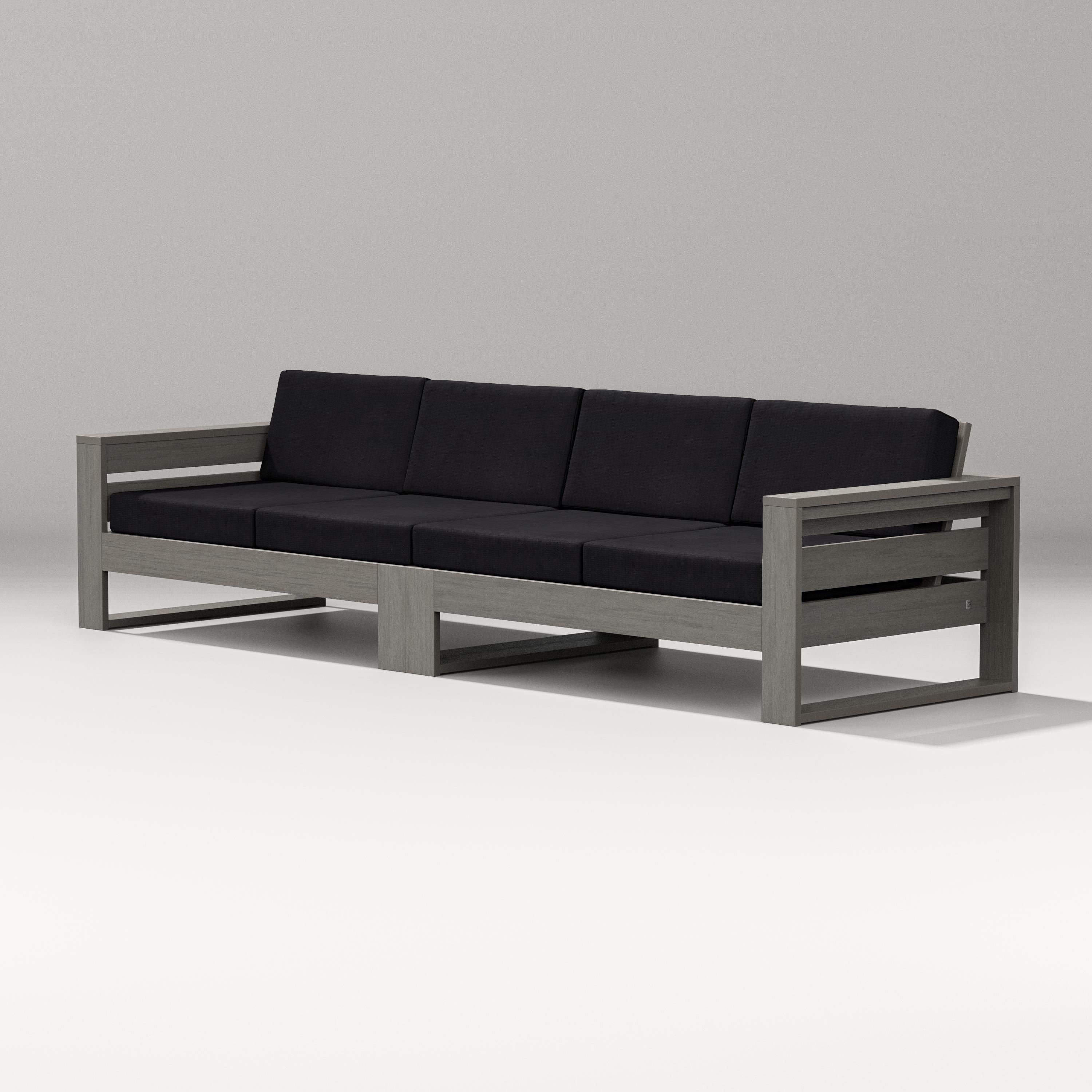 PW Designer Series Latitude Straight Sectional in Driftwood / Midnight Linen