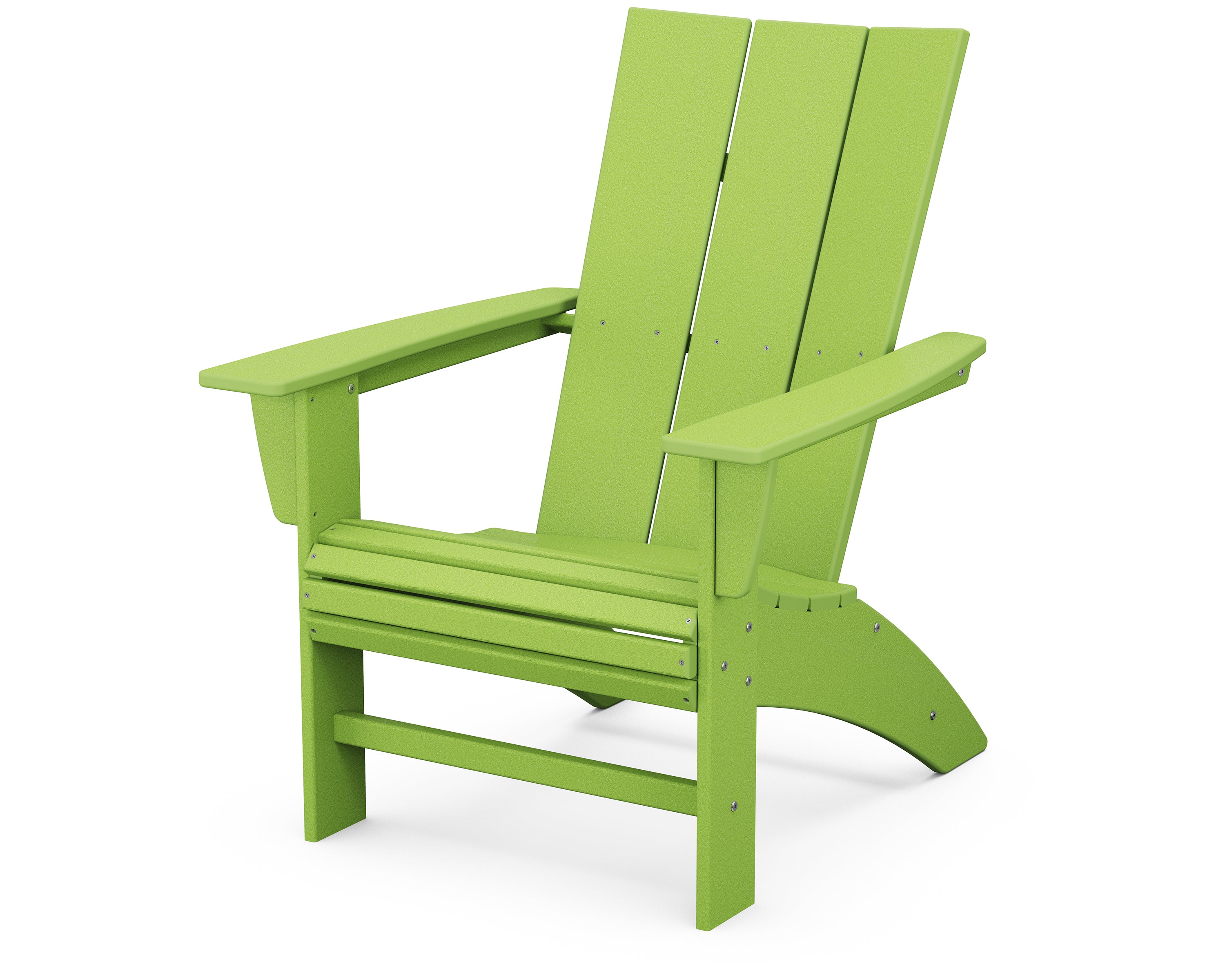 POLYWOOD Modern Curveback Adirondack Chair in Lime