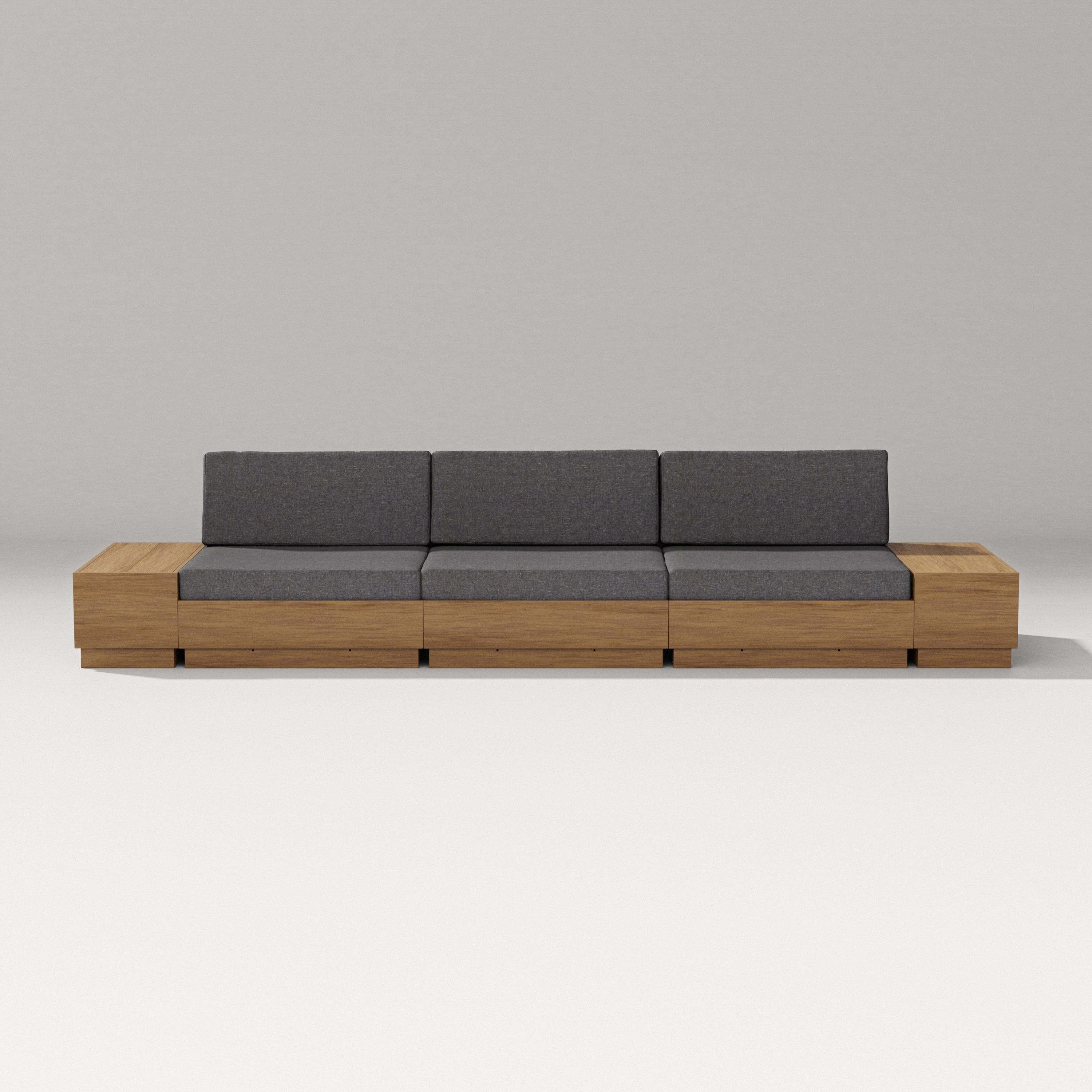 PW Designer Series Elevate Straight Sectional in Natural / Ash Charcoal