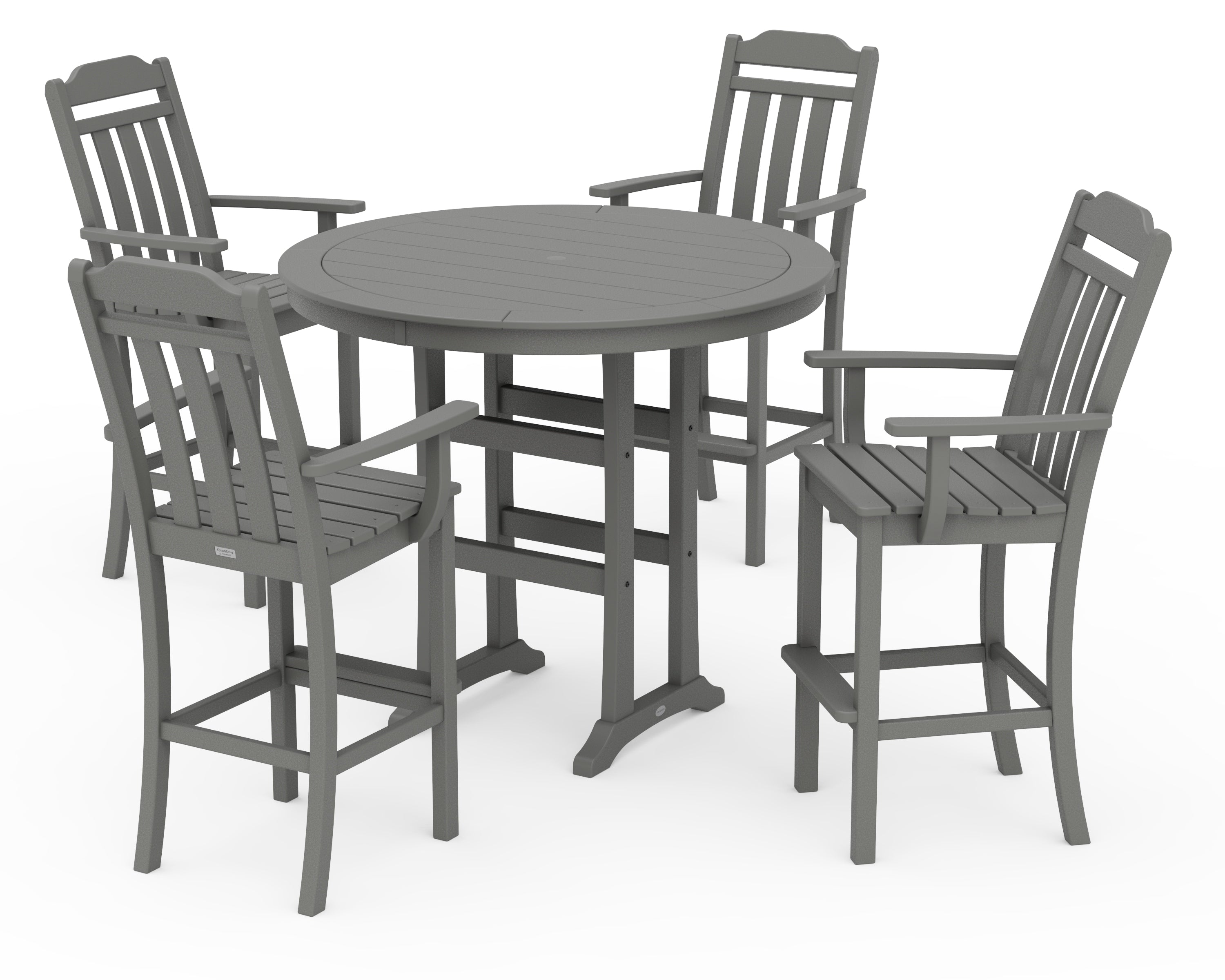 Country Living Cottage 5-Piece Round Bar Set in Slate Grey