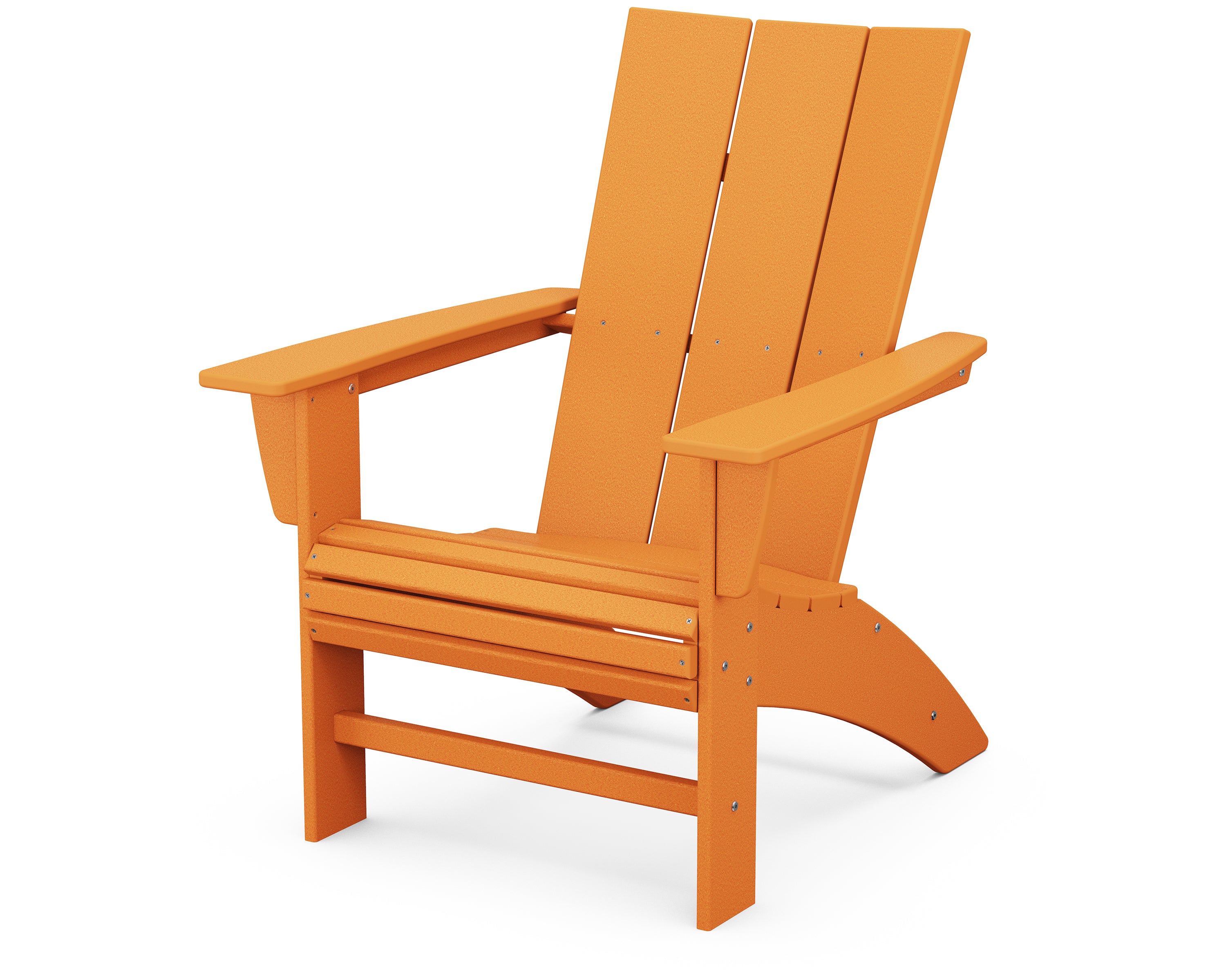 POLYWOOD Modern Curveback Adirondack Chair in Tangerine