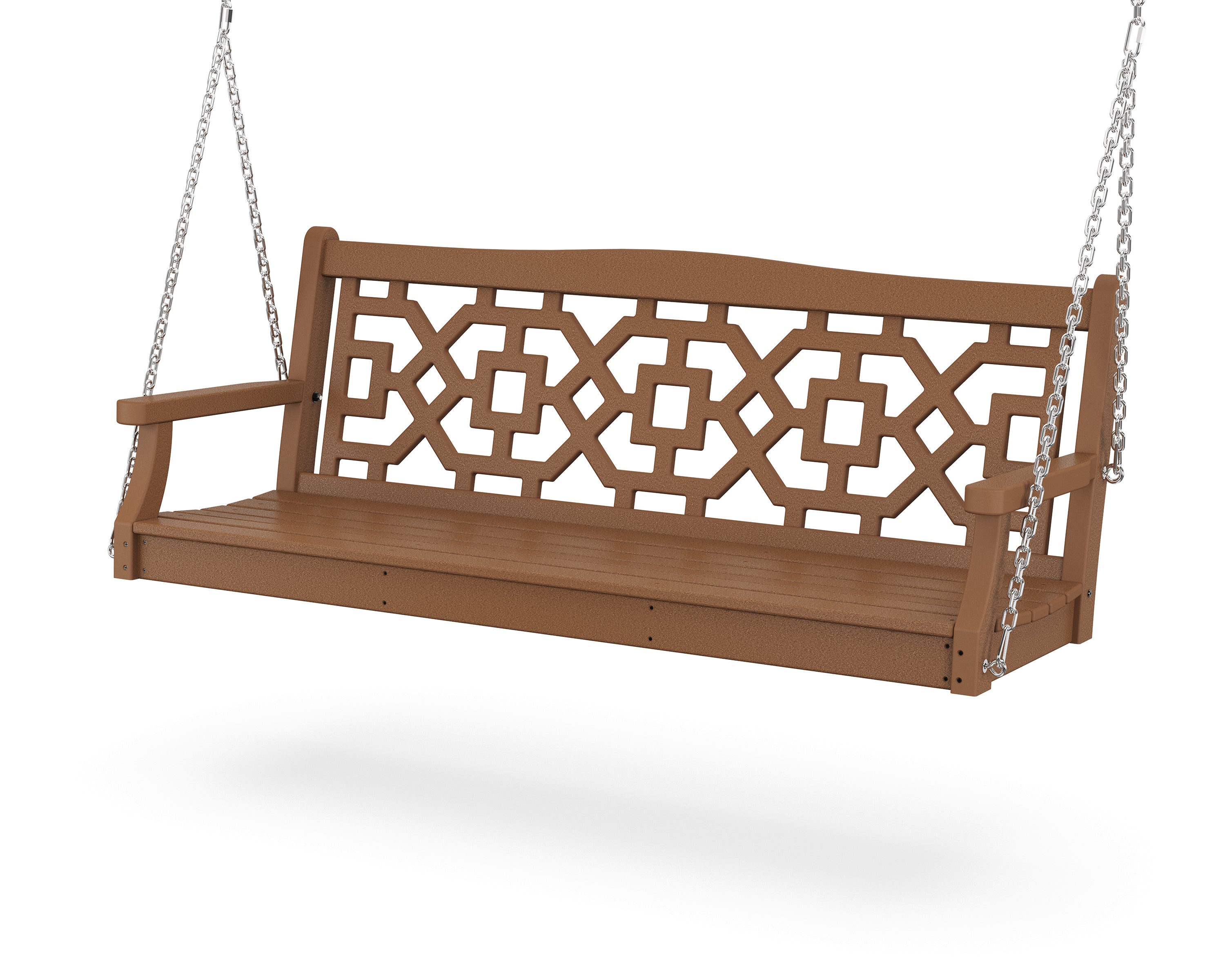 Martha Stewart by POLYWOOD Chinoiserie 60” Swing in Teak