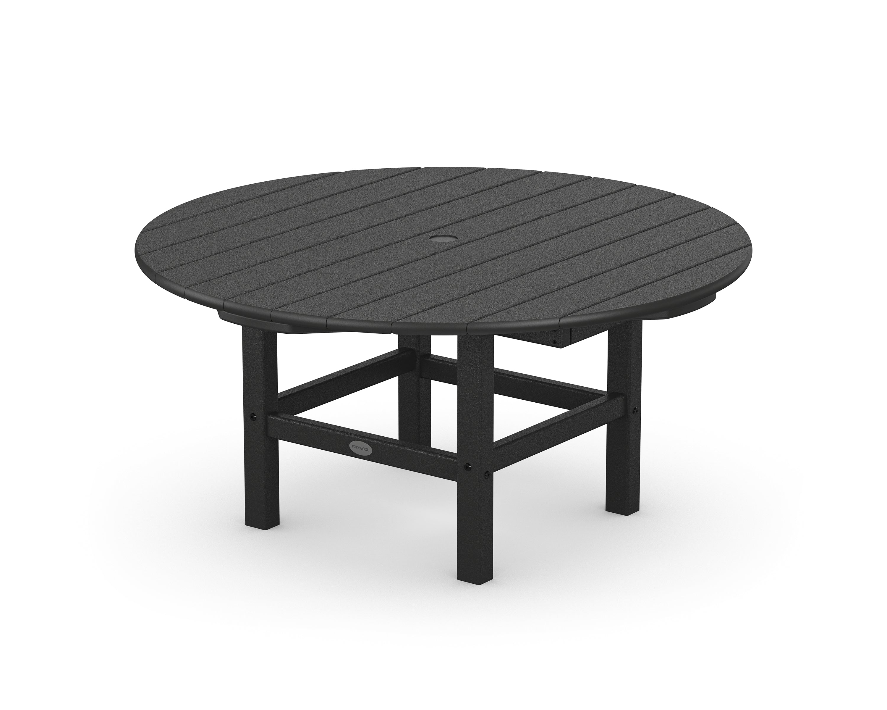 POLYWOOD Round 37" Conversation Table in Black