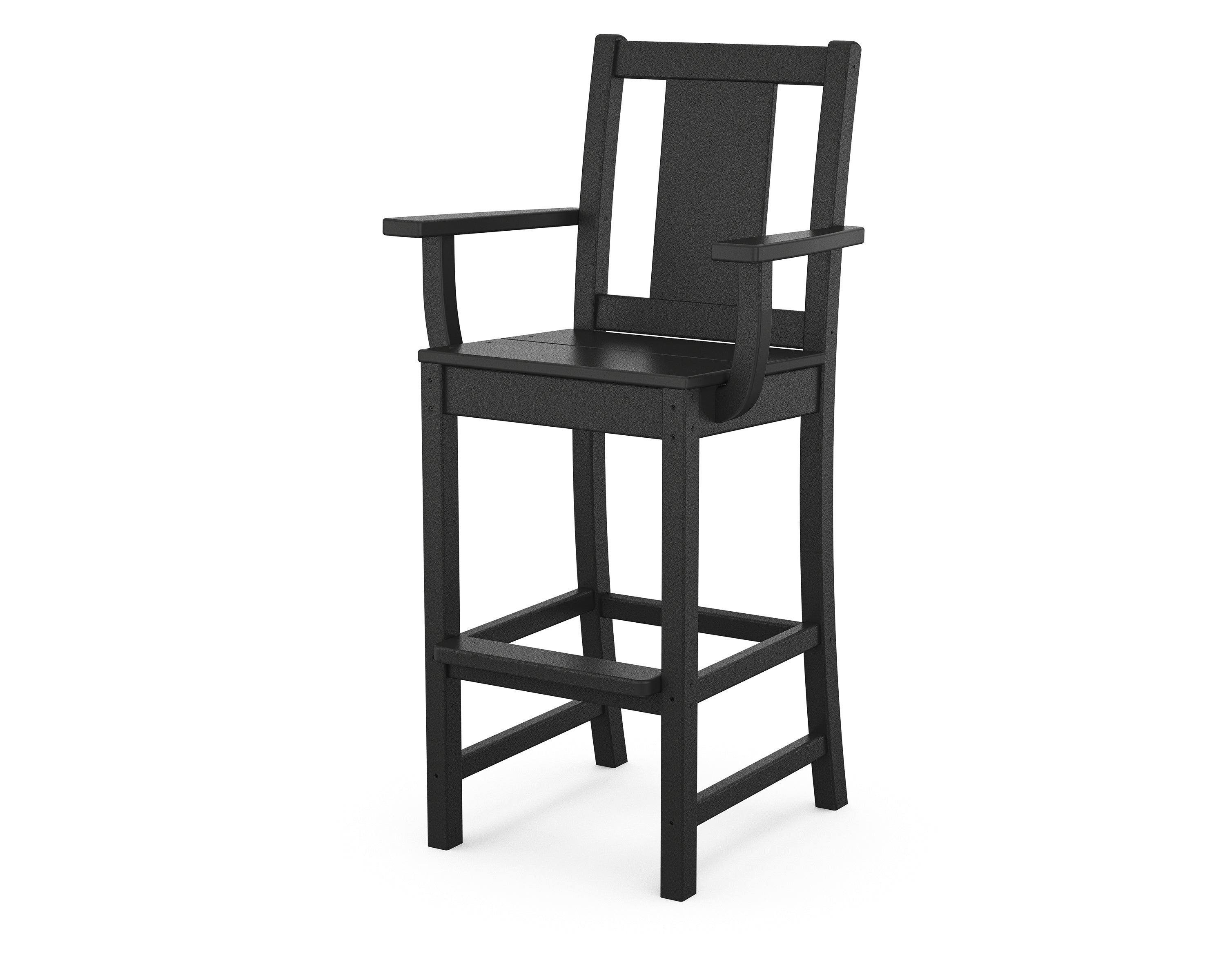 POLYWOOD Prairie Bar Arm Chair in Black