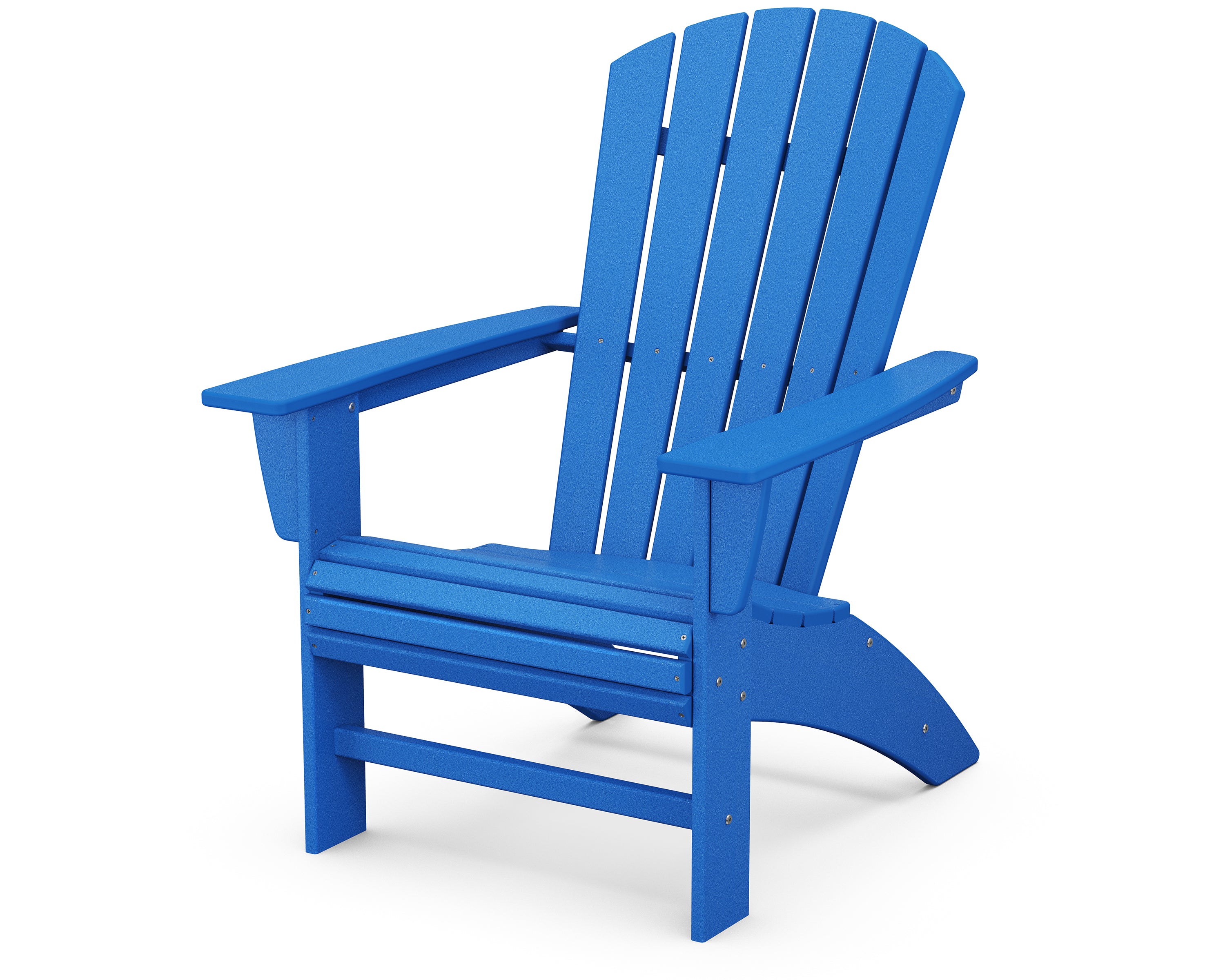 POLYWOOD Nautical Curveback Adirondack Chair in Pacific Blue