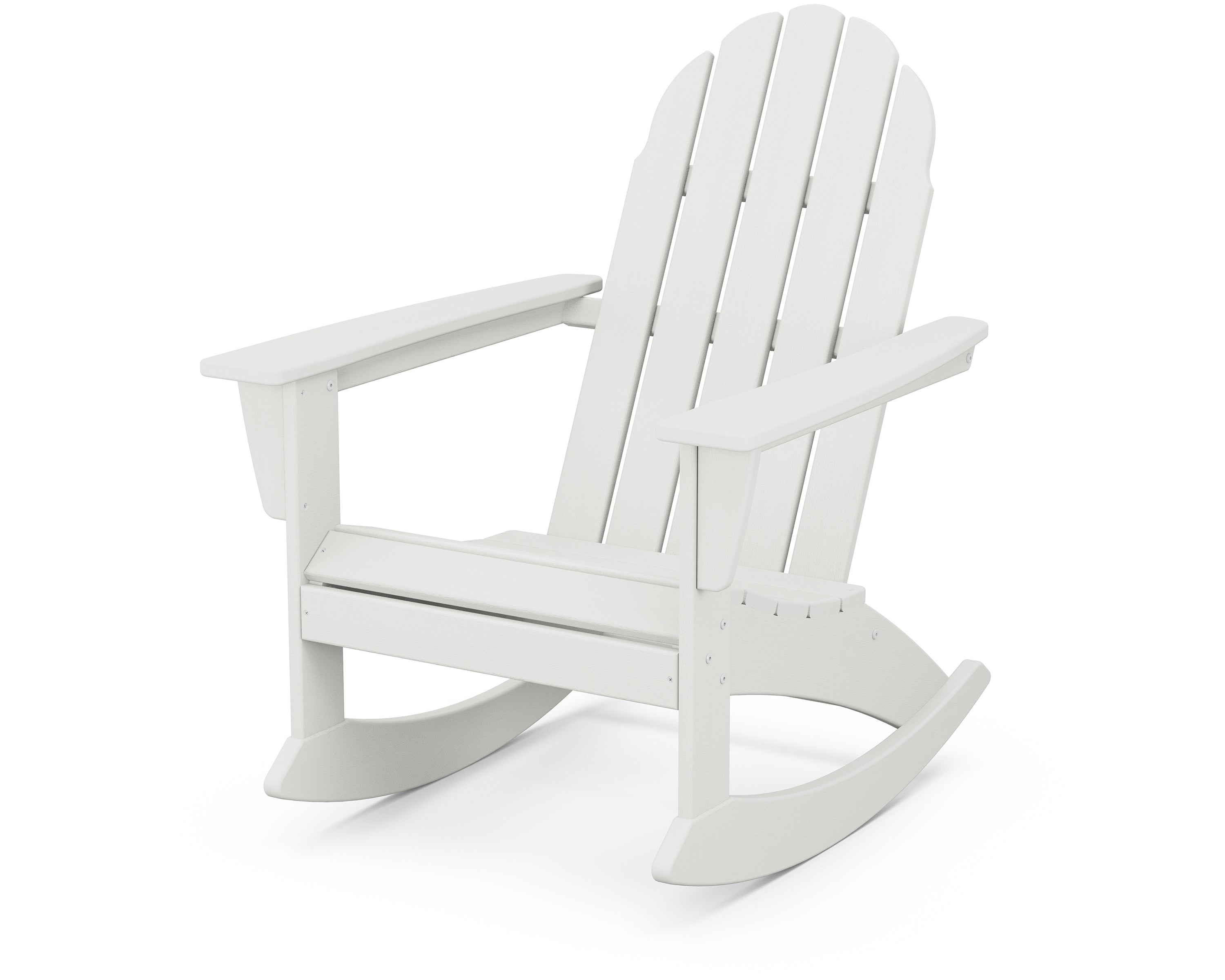 POLYWOOD® Vineyard Adirondack Rocking Chair in Vintage White