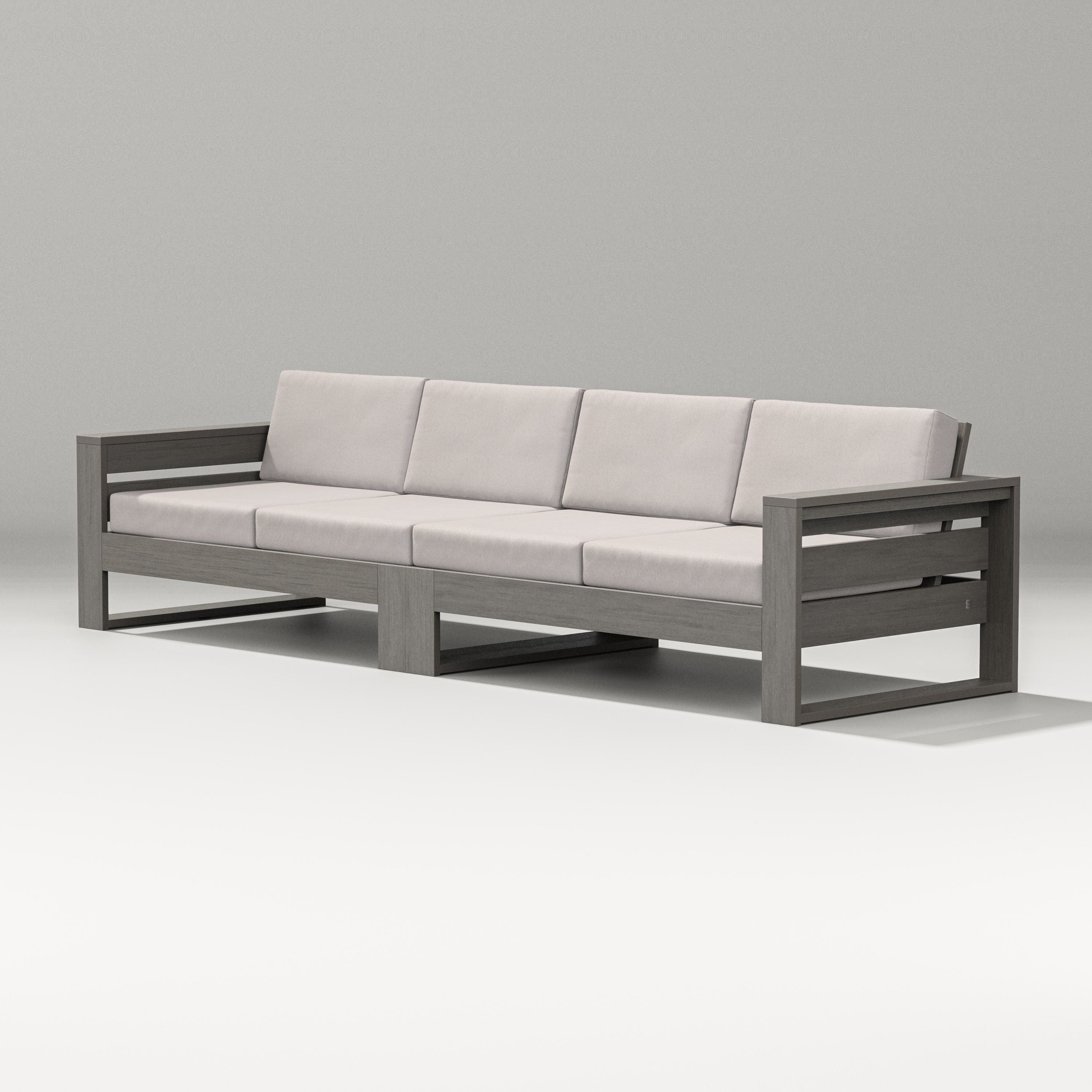 PW Designer Series Latitude Straight Sectional in Driftwood / Dune Burlap