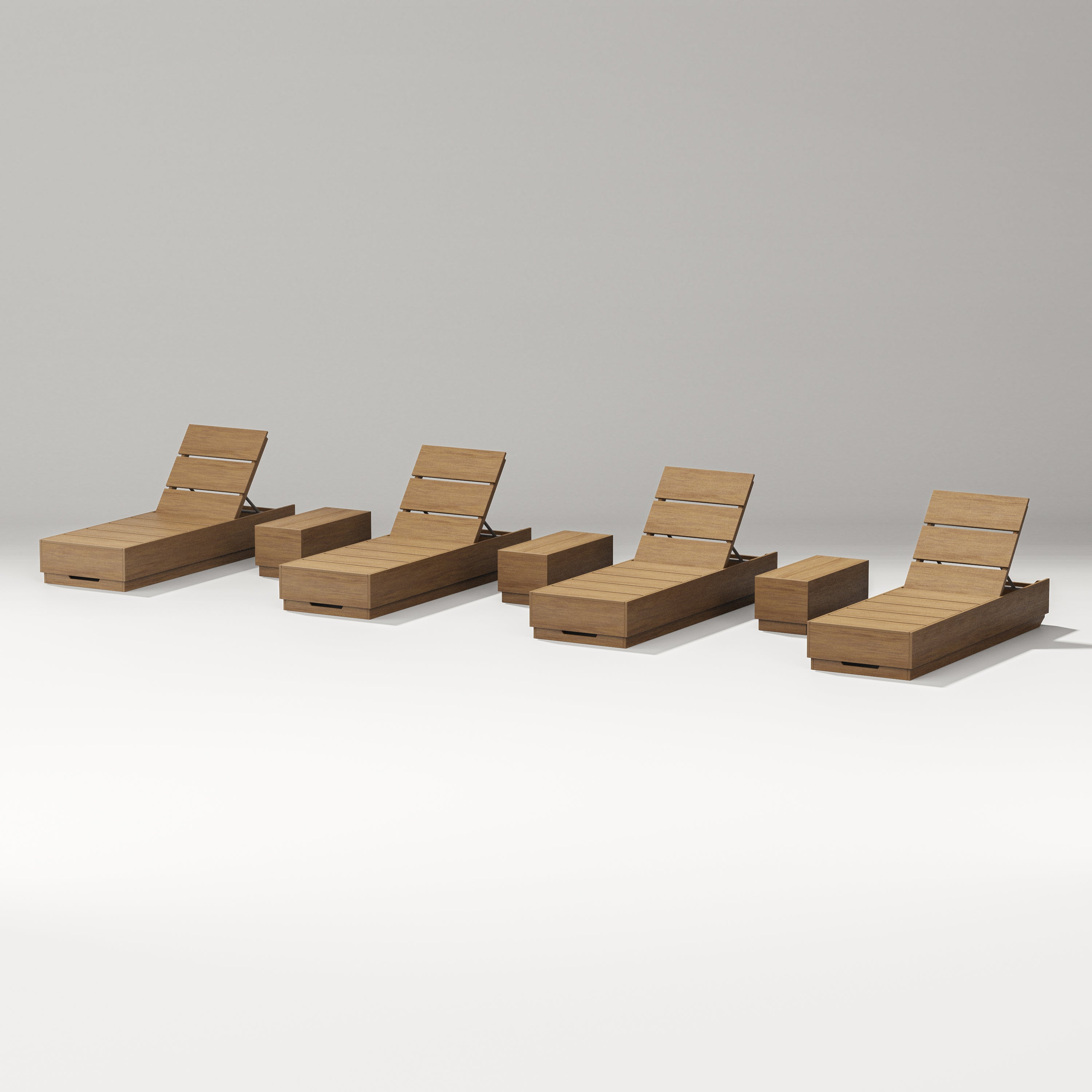 PW Designer Series Elevate 7-Piece Chaise Lounge Set in Natural