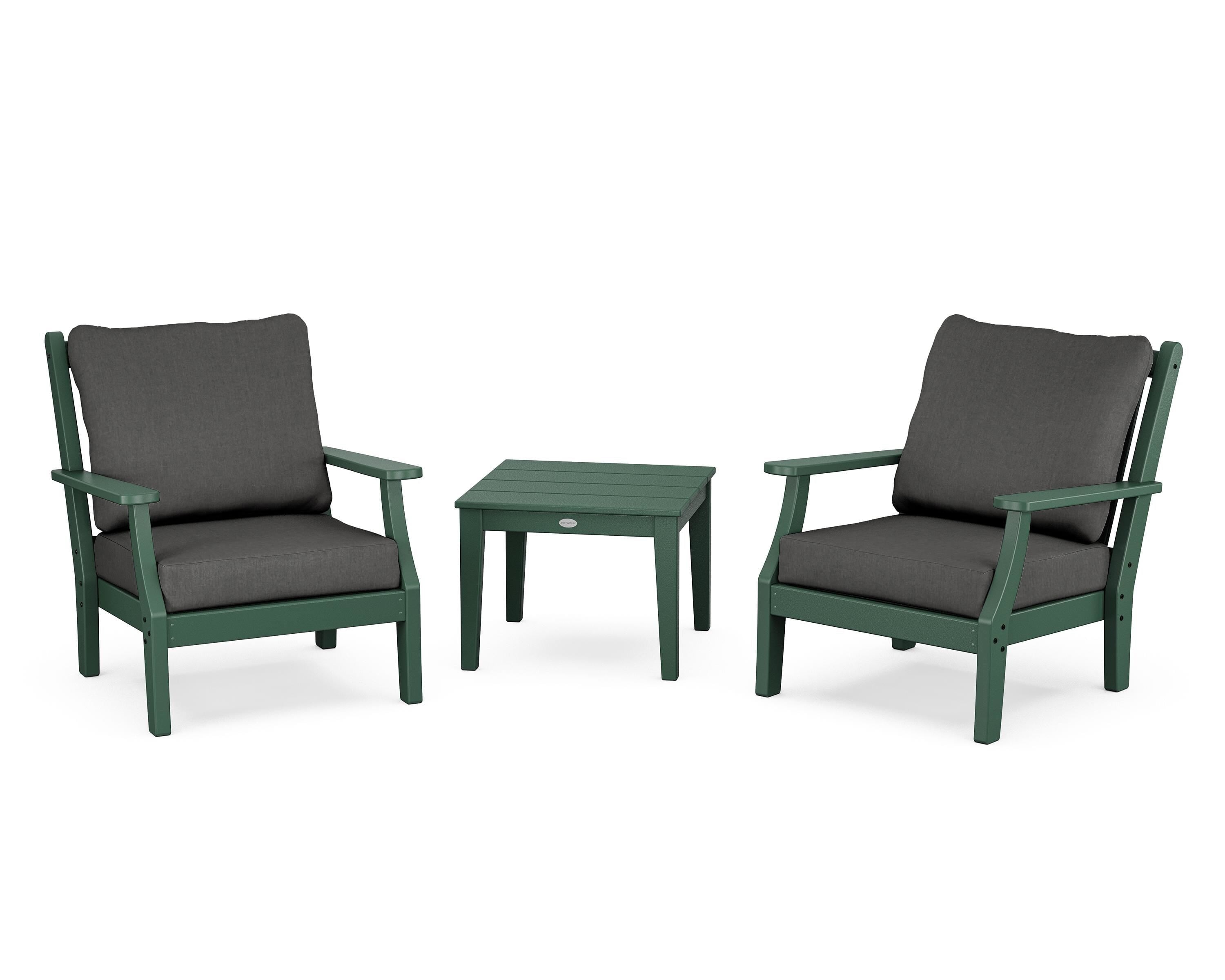 Country Living Wovendale 3-Piece Deep Seating Set in Green / Spectrum Carbon