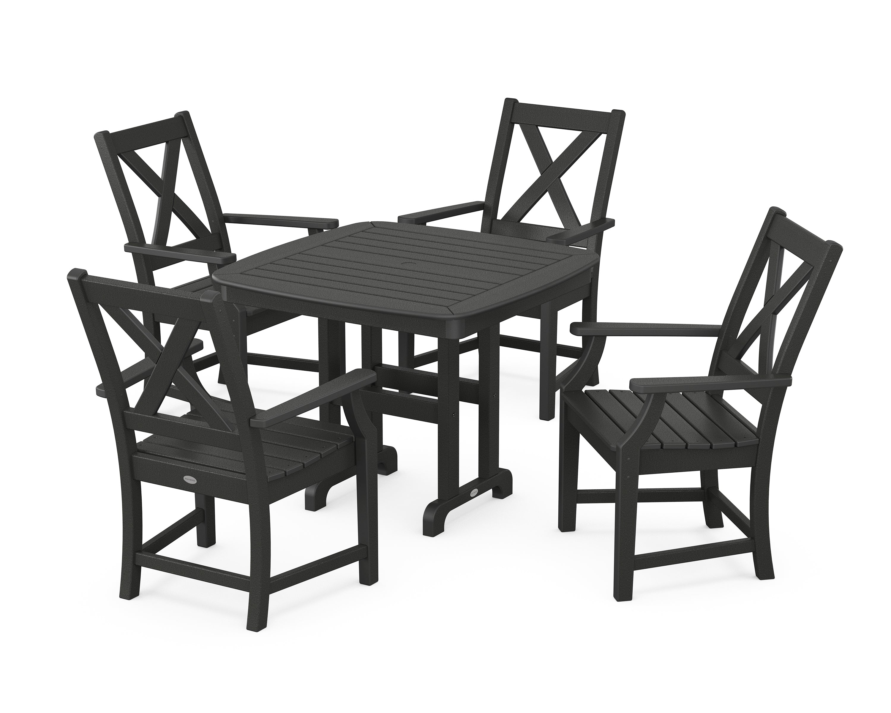POLYWOOD® Braxton 5-Piece Dining Set in Black