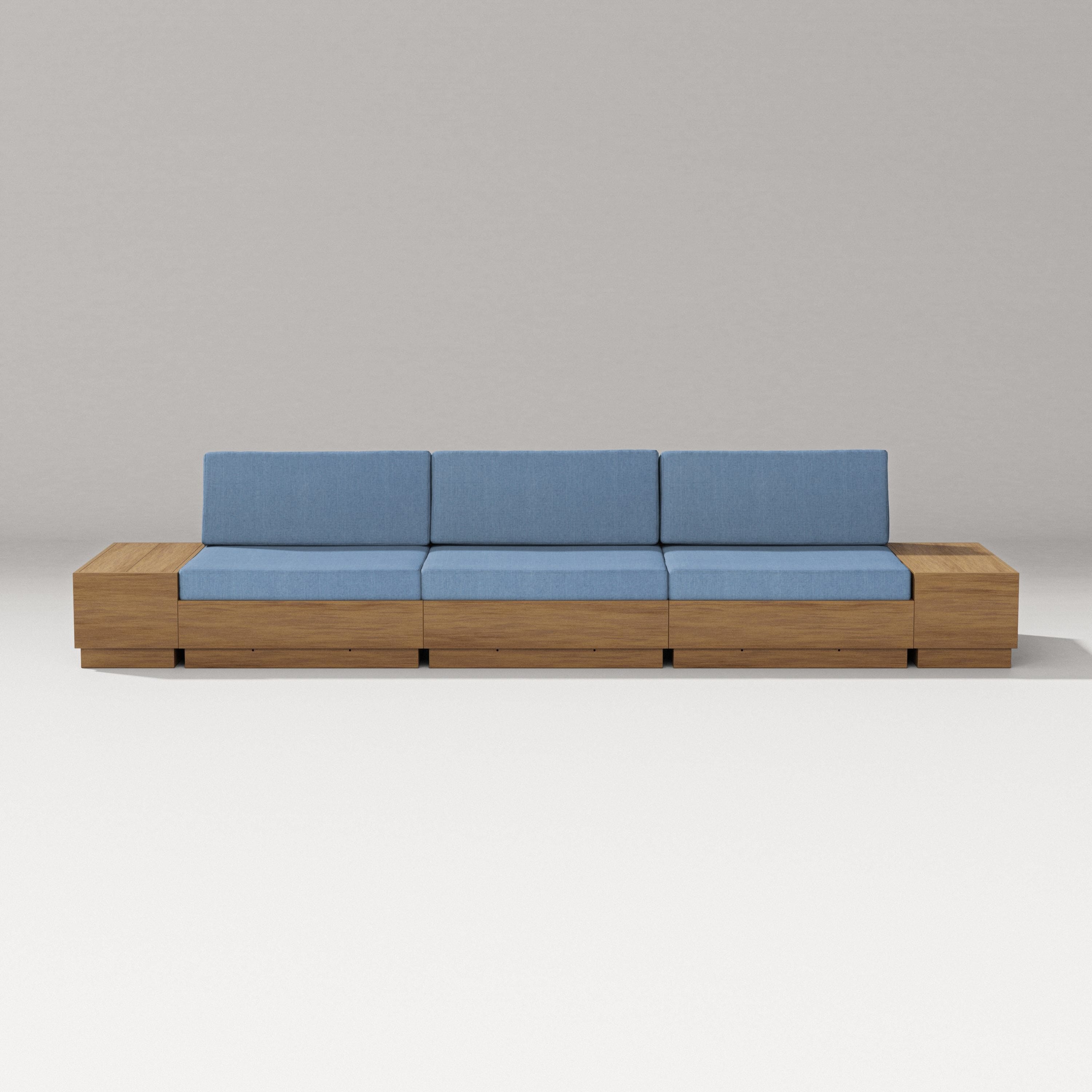 PW Designer Series Elevate Straight Sectional in Natural / Sky Blue