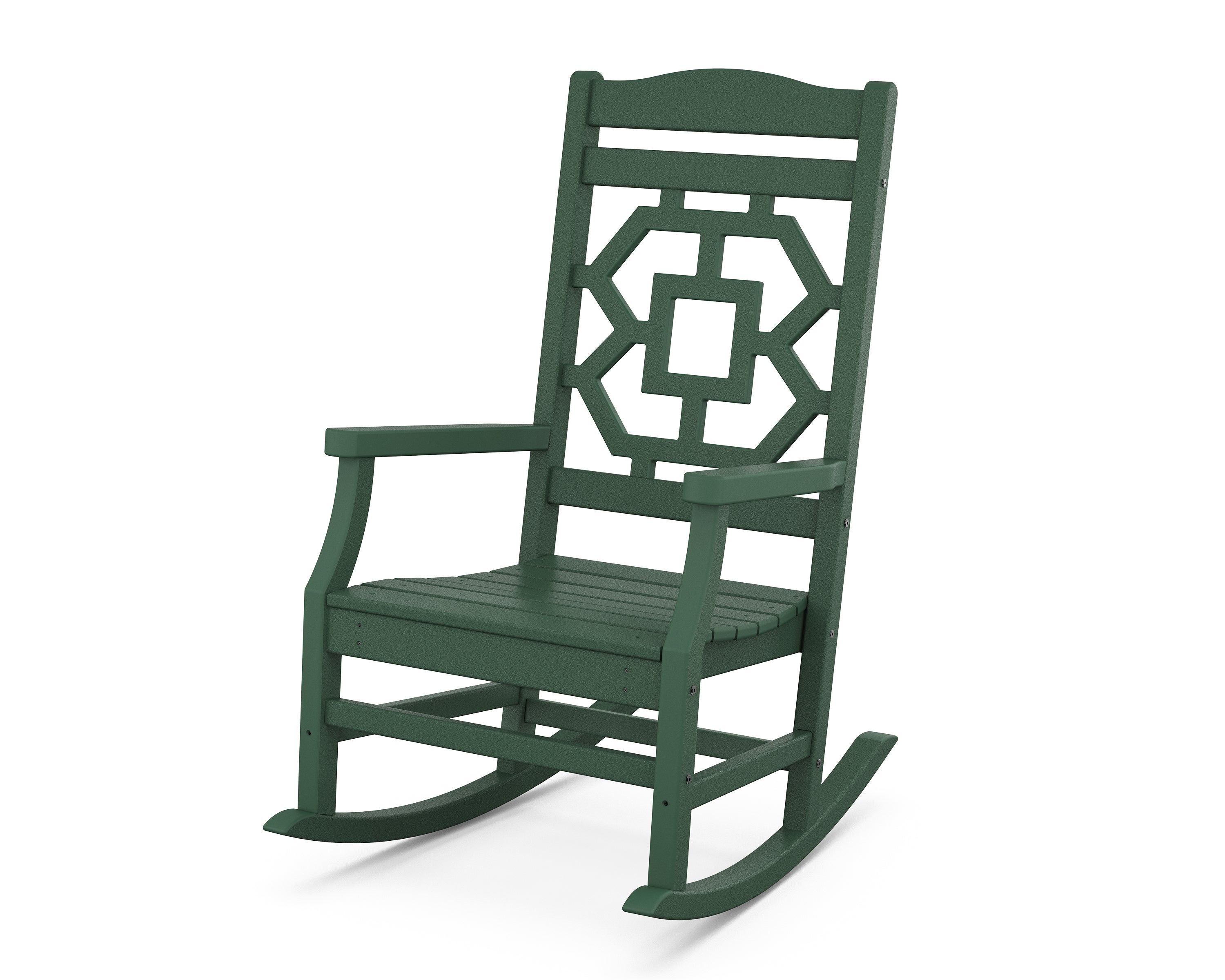 Martha Stewart by POLYWOOD® Chinoiserie Rocking Chair in Green