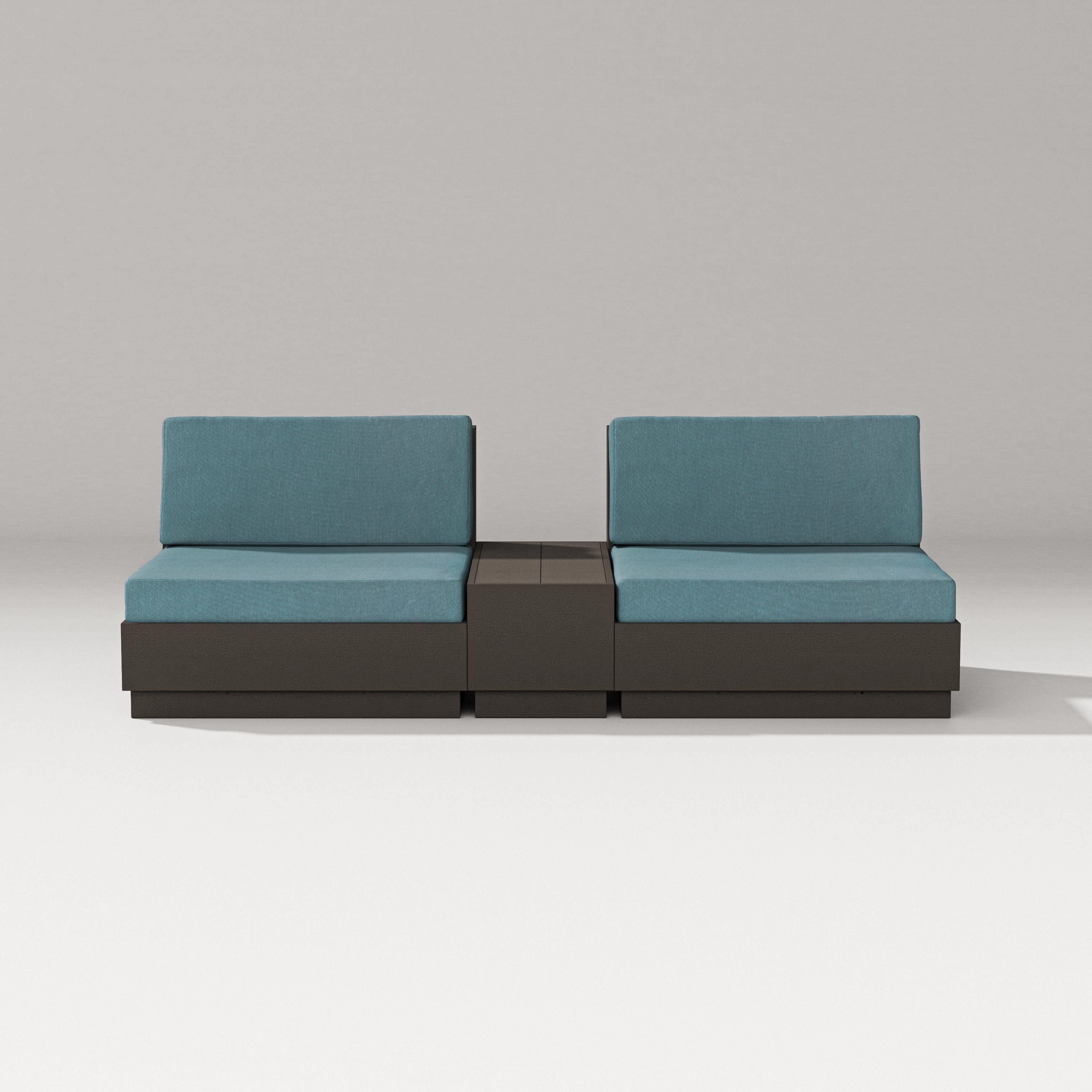 PW Designer Series Elevate Lounge Chair Set in Vintage Coffee / Ocean Teal