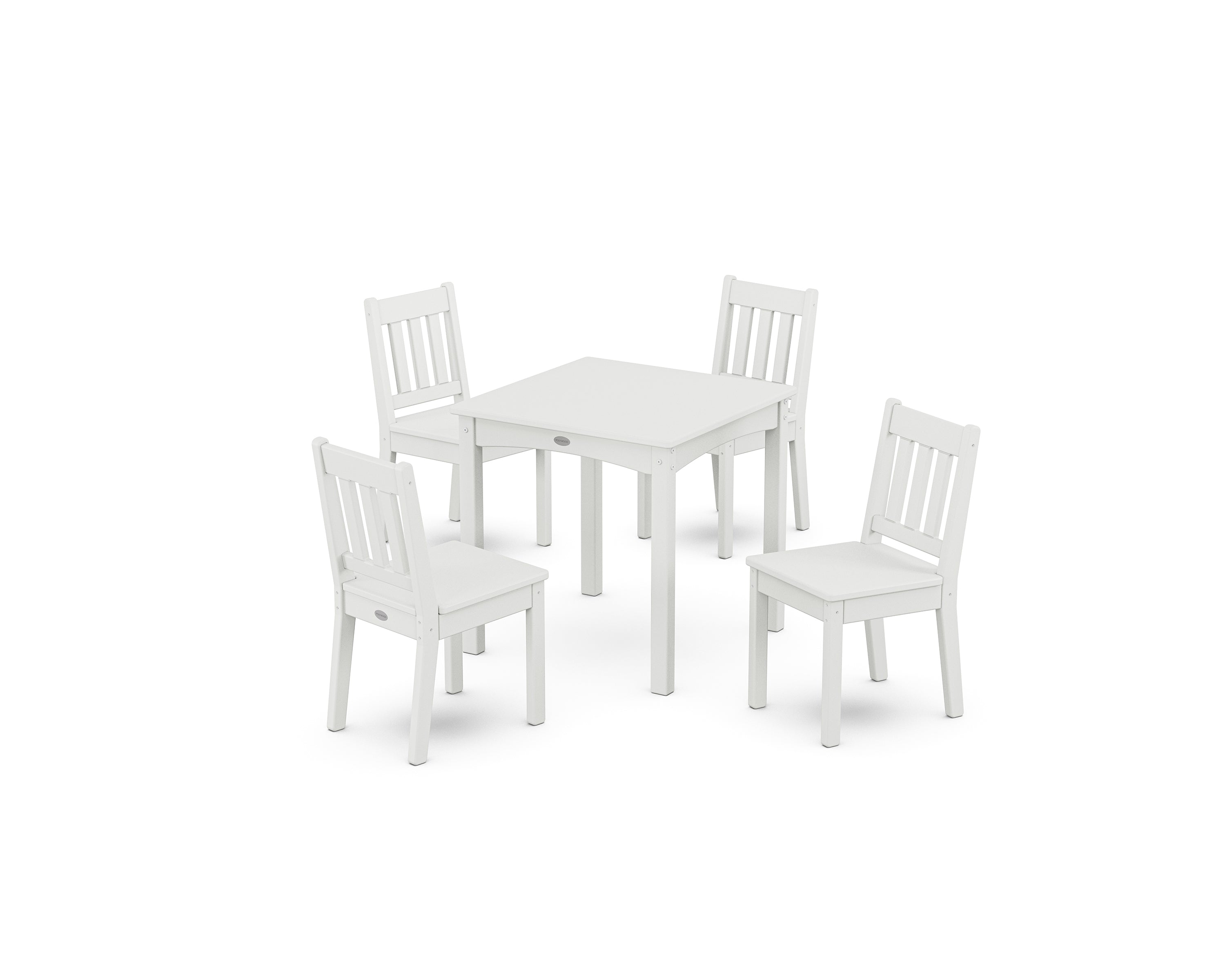 POLYWOOD Vineyard Kids 5-Piece Dining Set in White