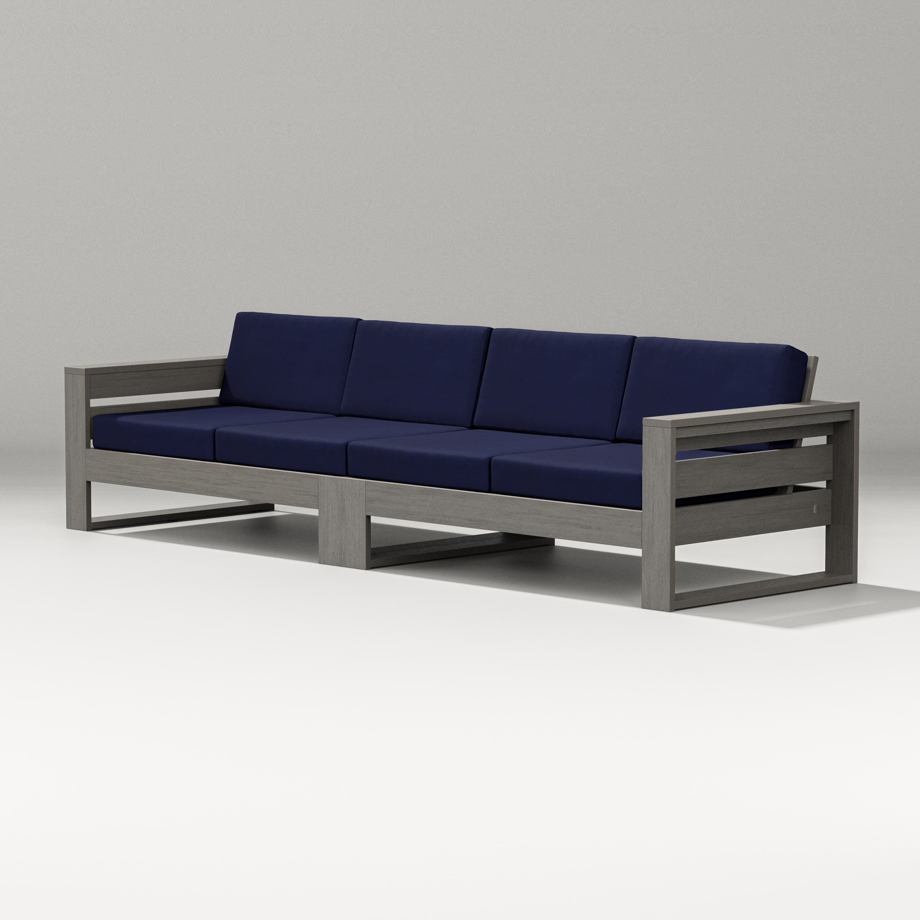 PW Designer Series Latitude Straight Sectional in Driftwood / Navy